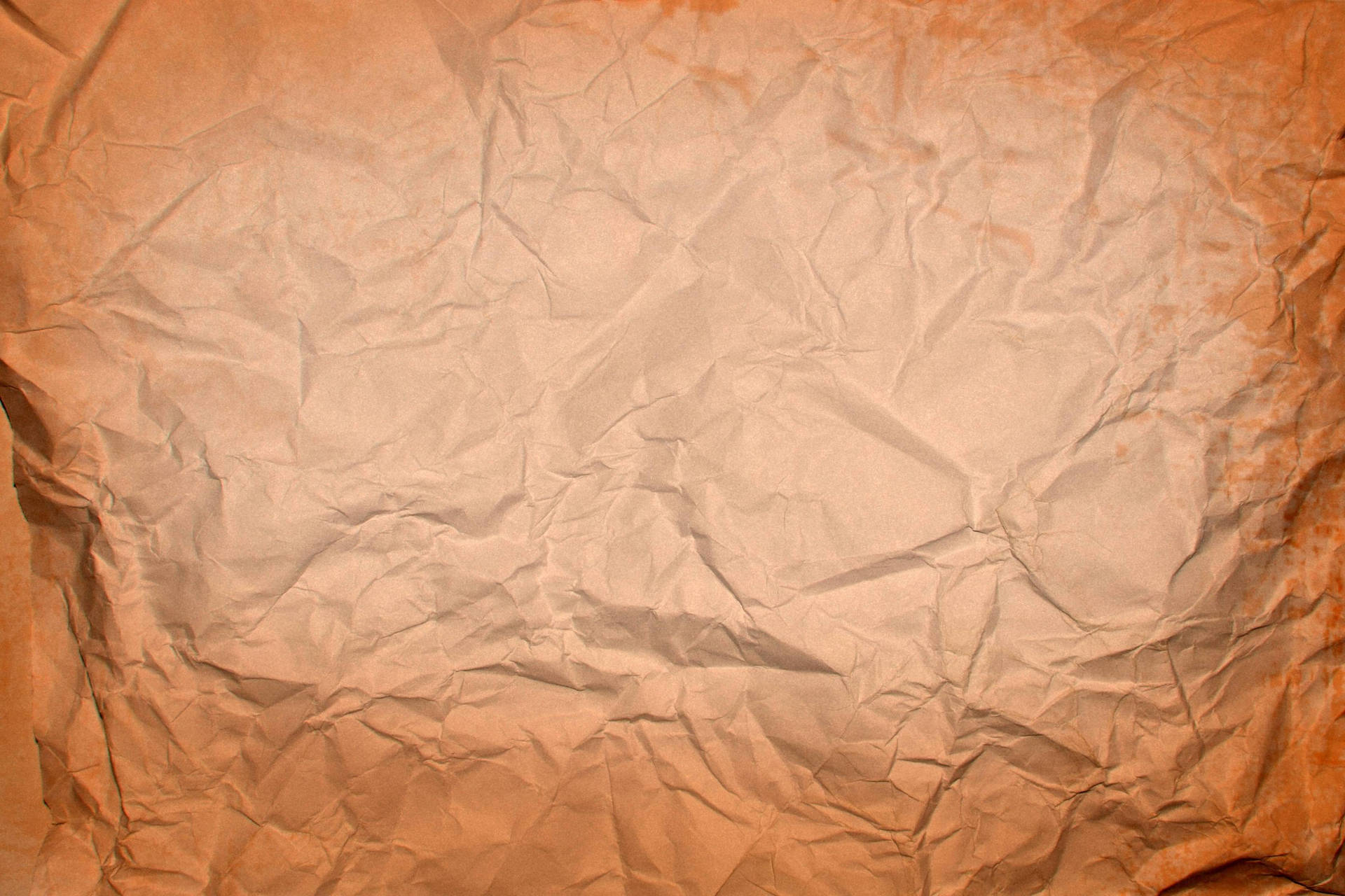 Crumpled Old Paper In Brown