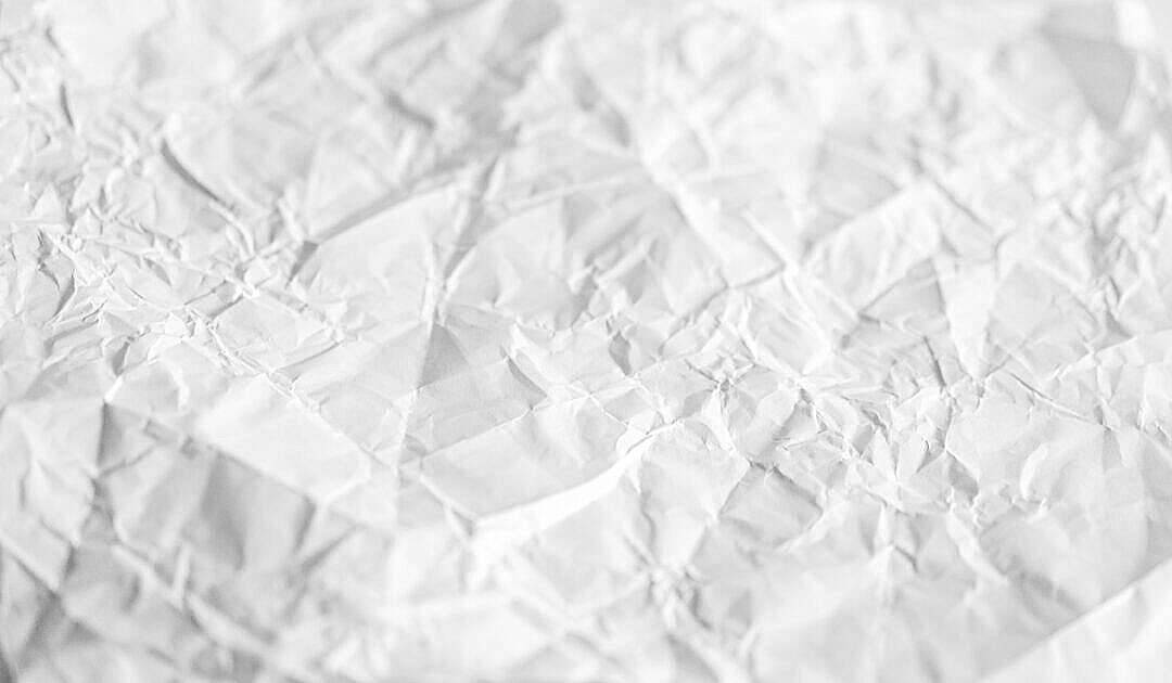 Crumpled Up White Texture Paper Background