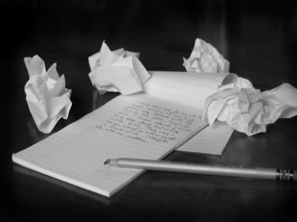 Crumpled Writing Papers