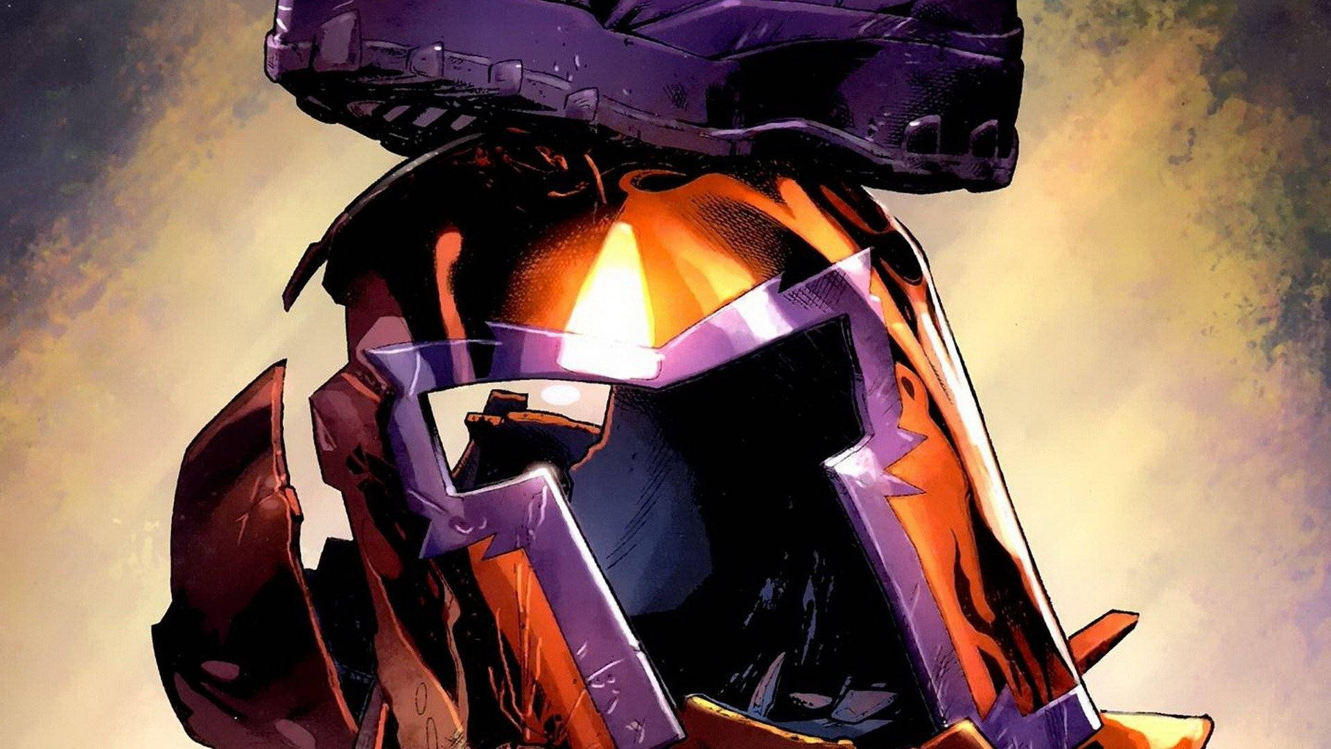 Crushed Magneto Helmet Background