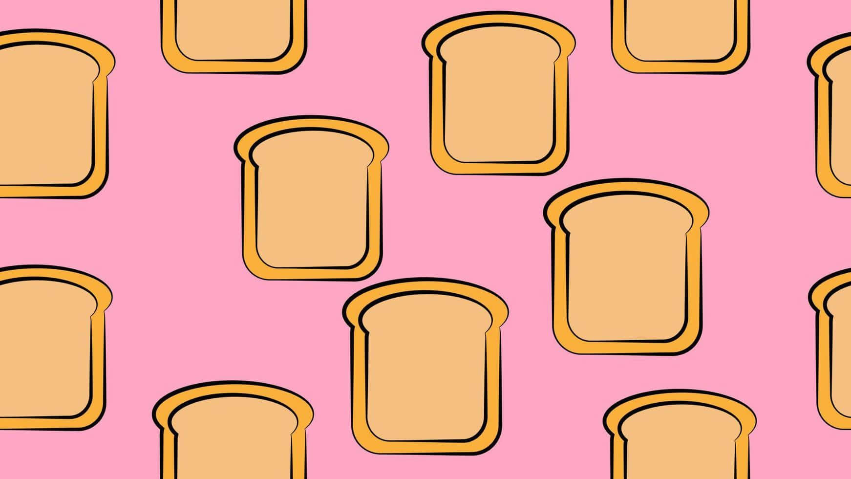 Crusty Bread Pink Logo Background
