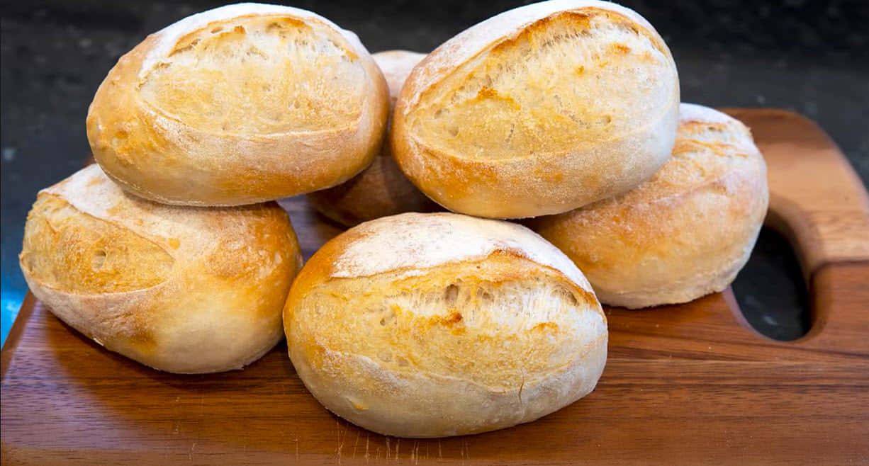 Crusty Freshly Baked Bread Background