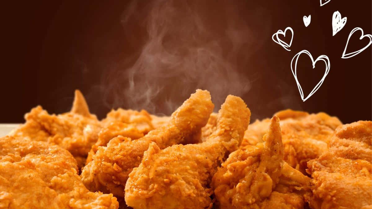 Crusty Freshly Fried Chicken Background