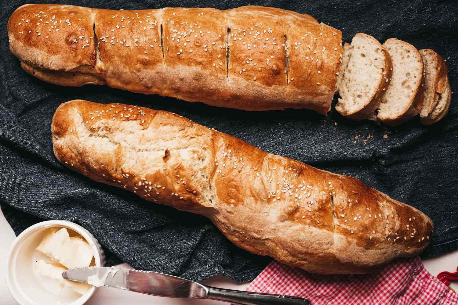Crusty Sliced Baguette
