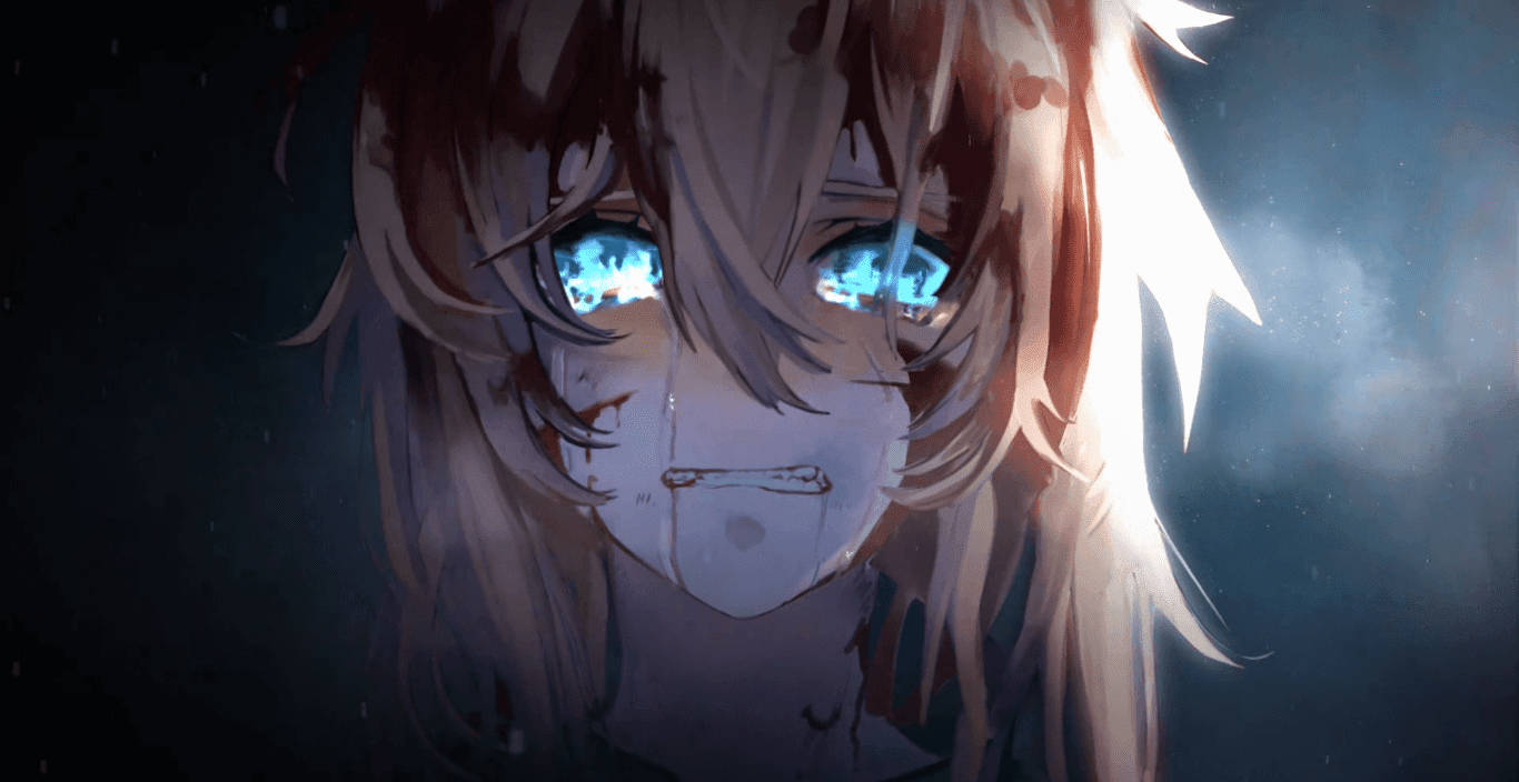 Crying Bloody Violet Evergarden Background