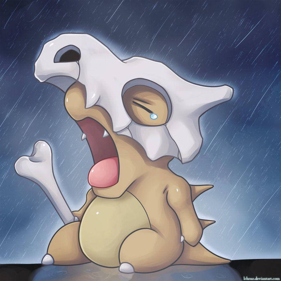 Crying Cubone In The Rain Background