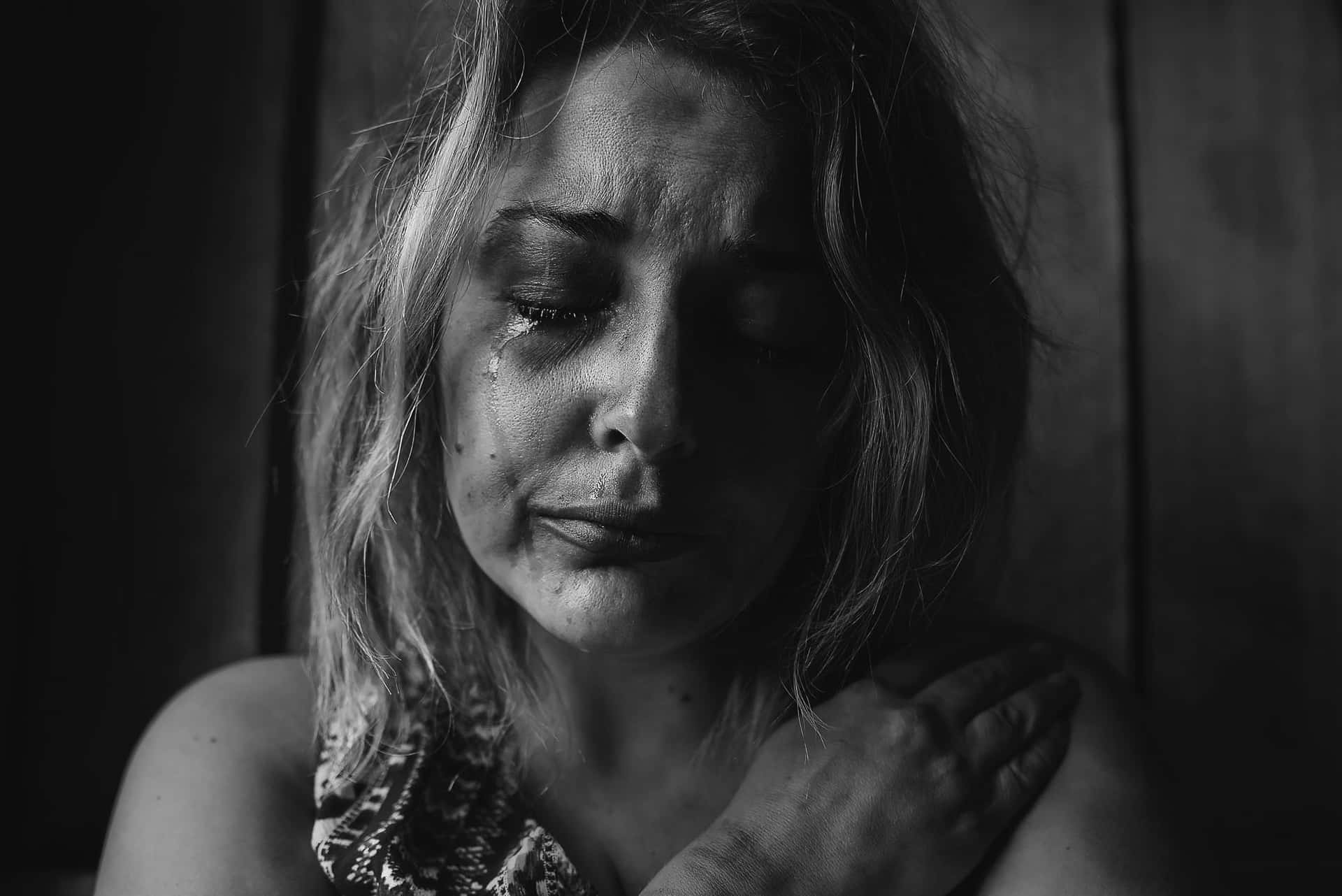 Crying Perturbed Woman Background