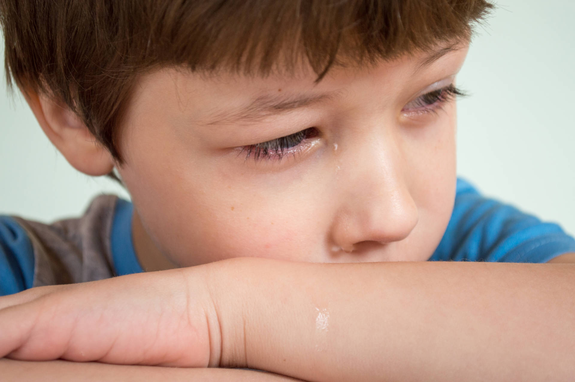 Crying Sad Boy Eyes Background