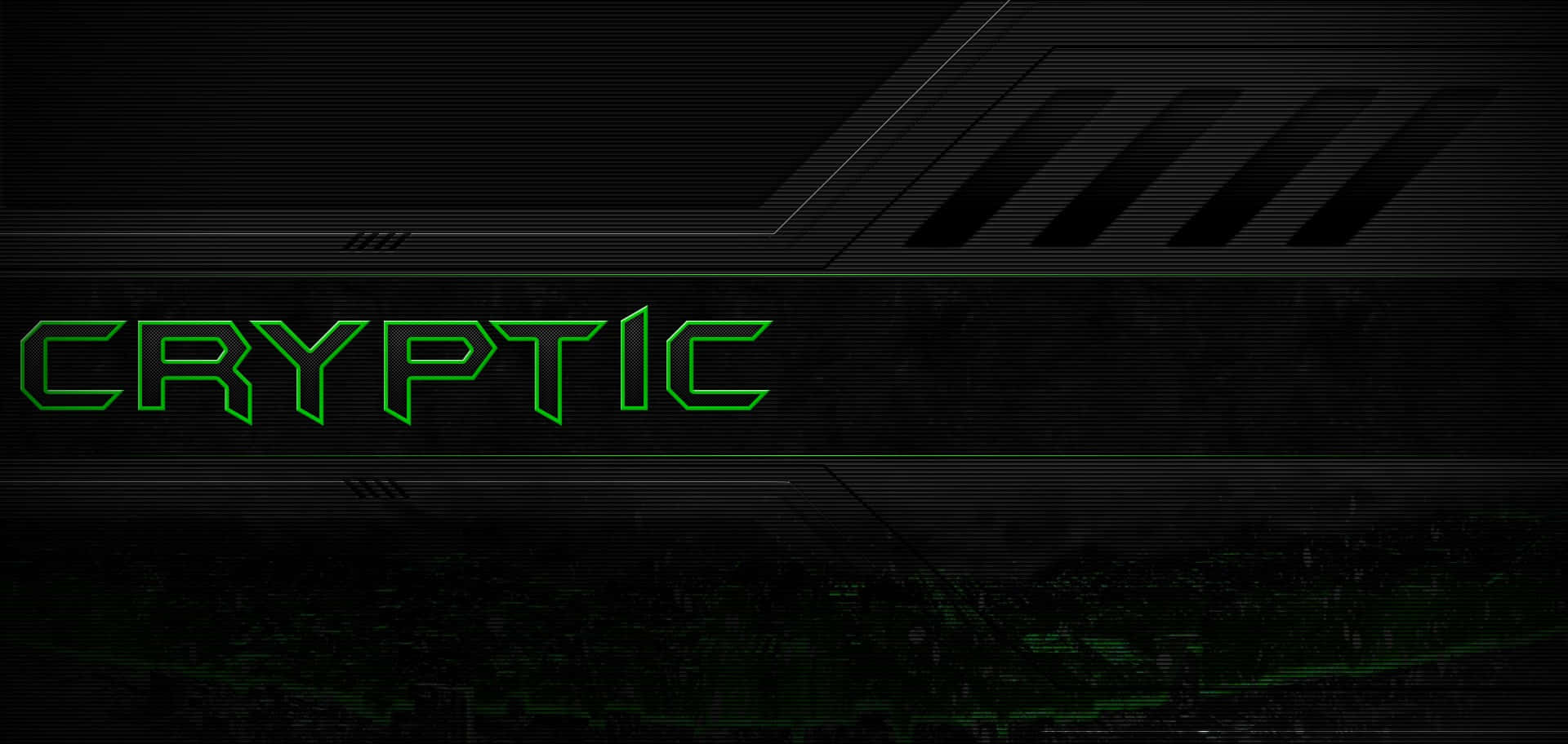 Cryptic Green Text Design Background
