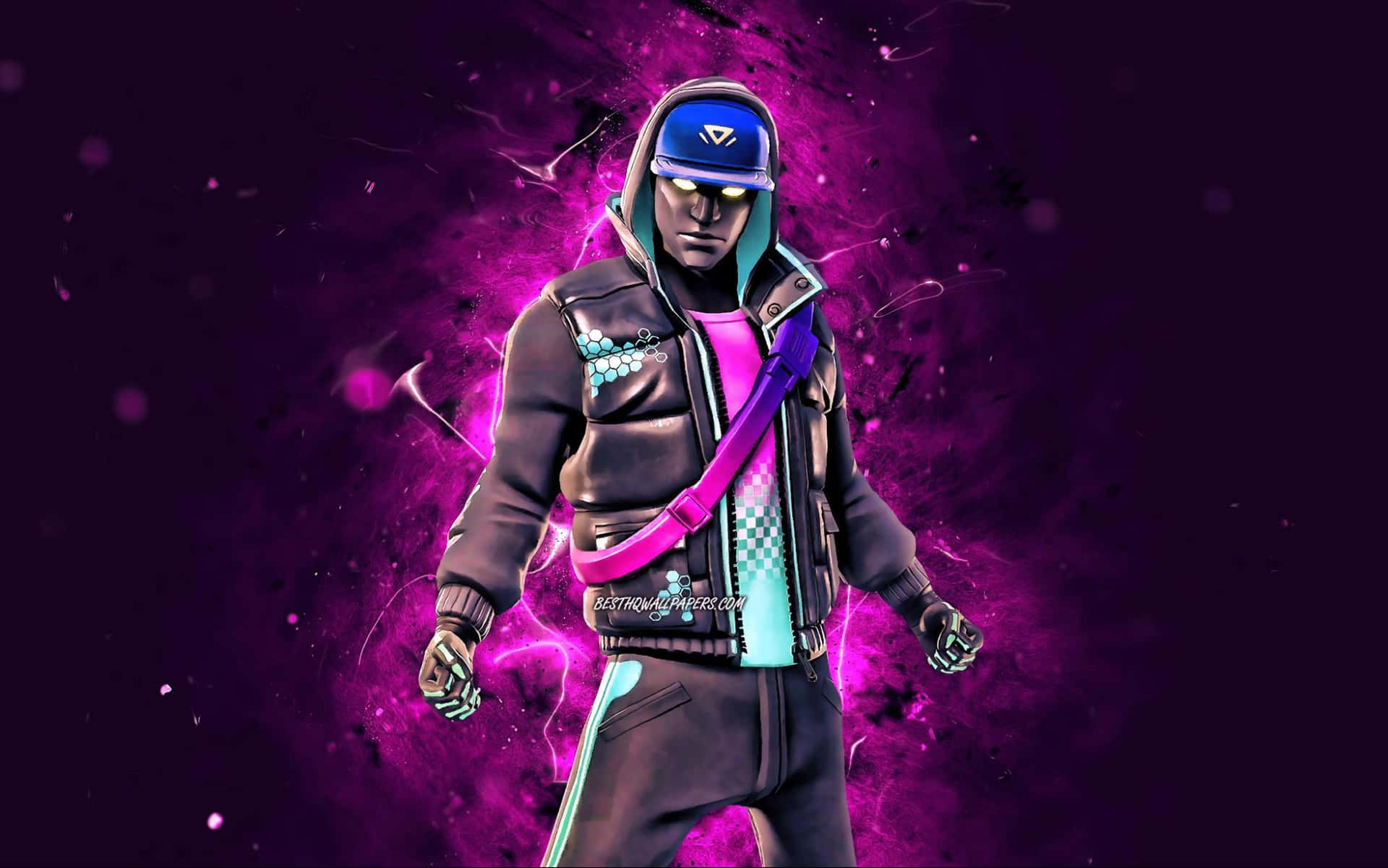Cryptic Purple Fortnite Skin Background