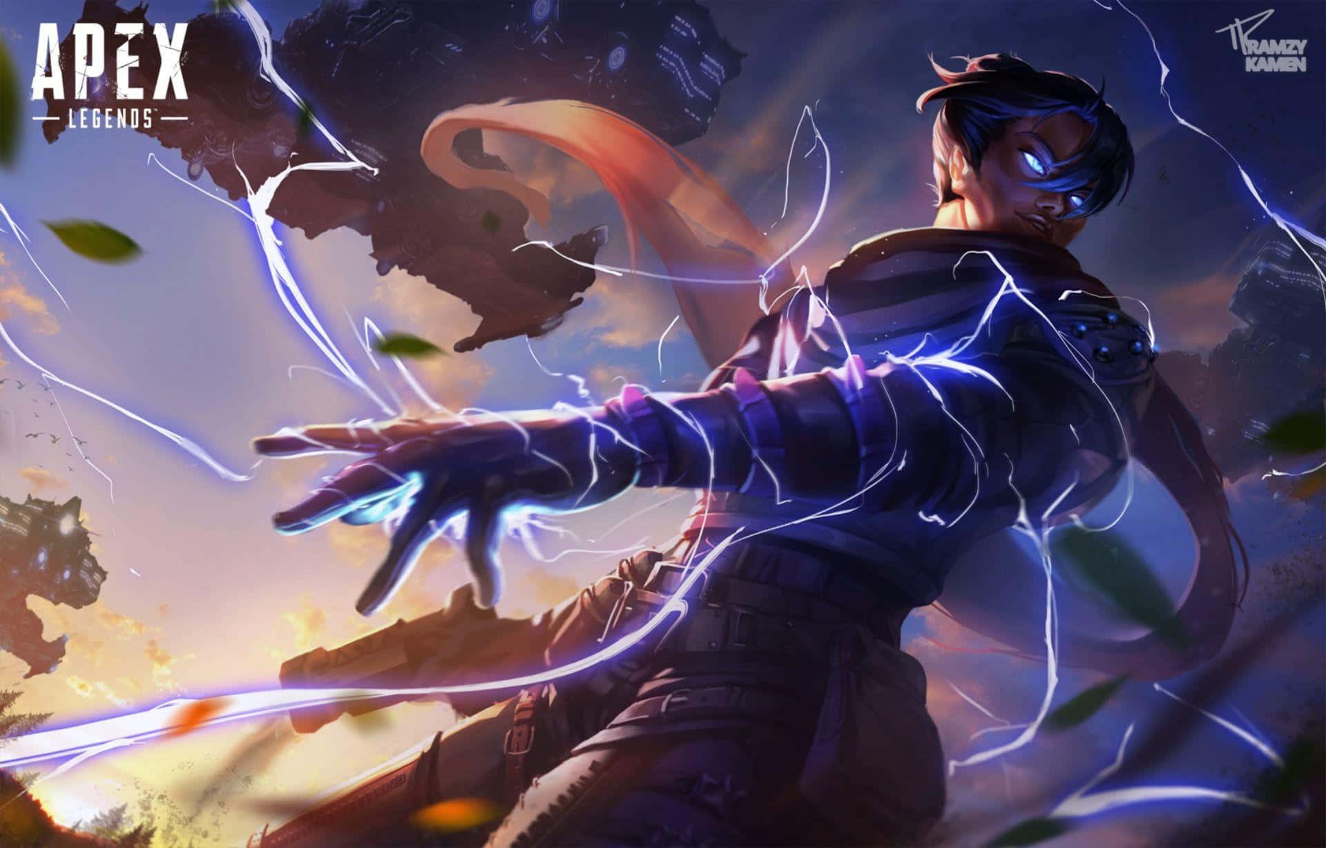 Crypto Ready To Take On Enemies In Apex Legends Background