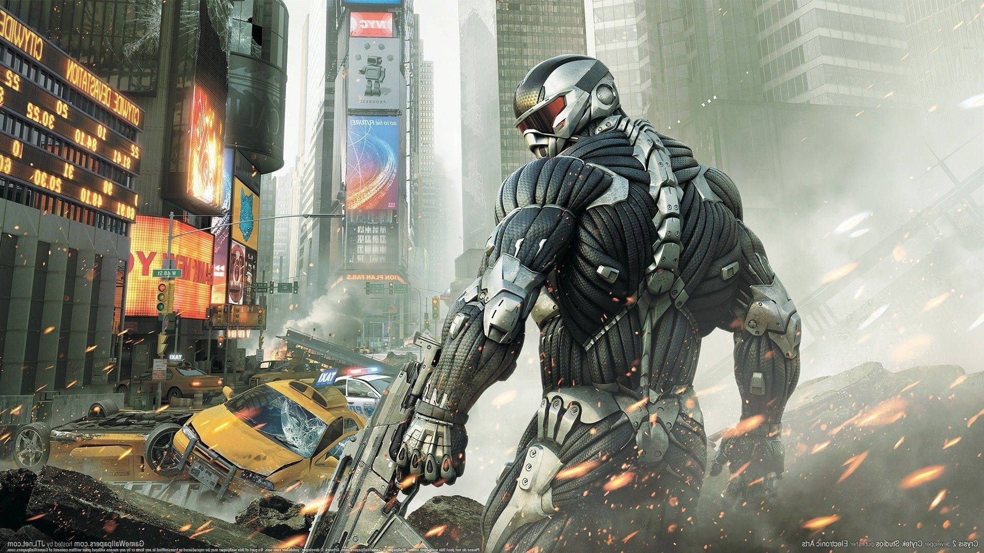 Crysis 3 Destroyed Times Square Background