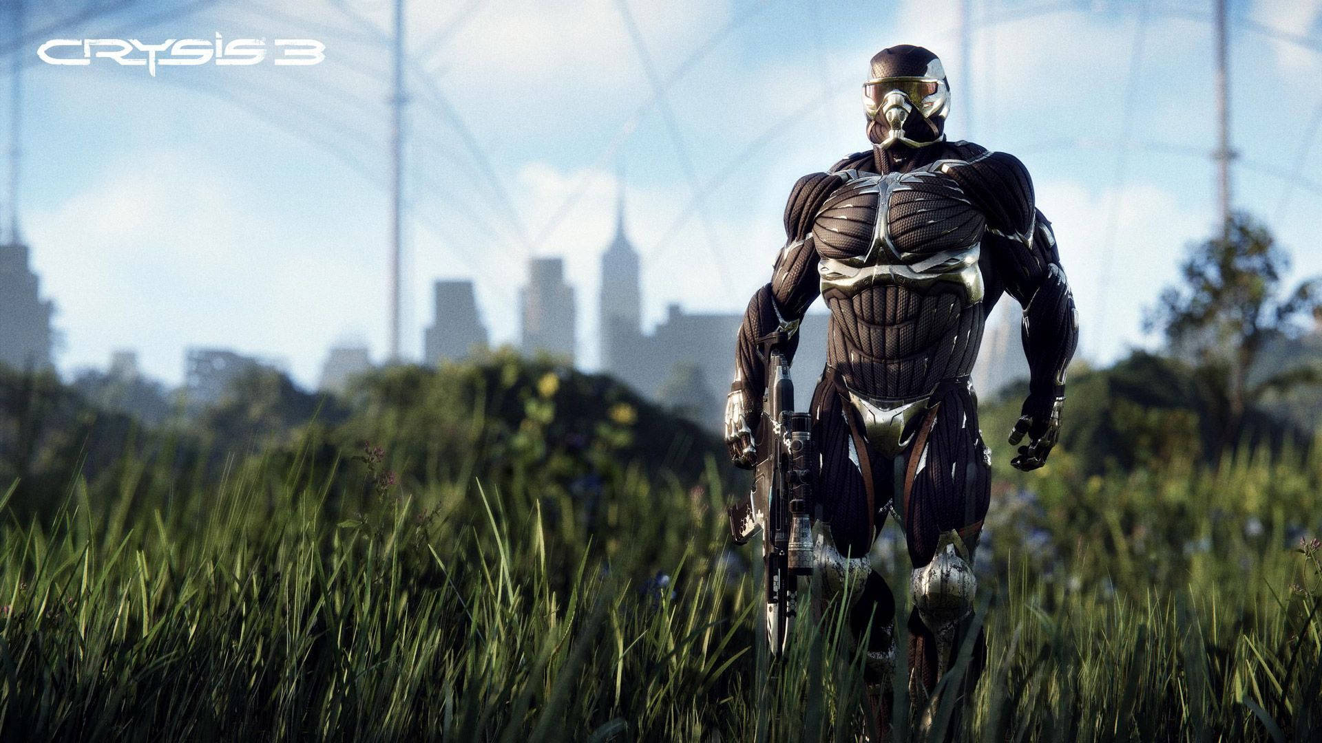 Crysis 3 Prophet On Grass Background