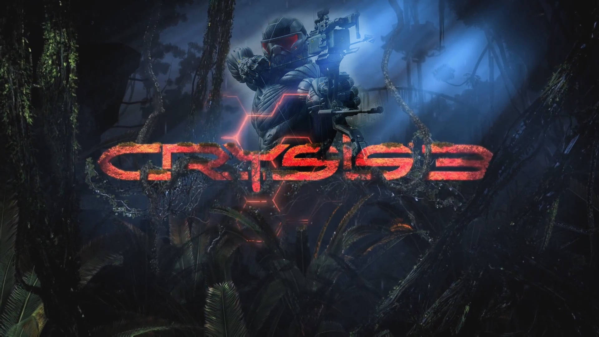 Crysis 3 Red Logo Poster 4k