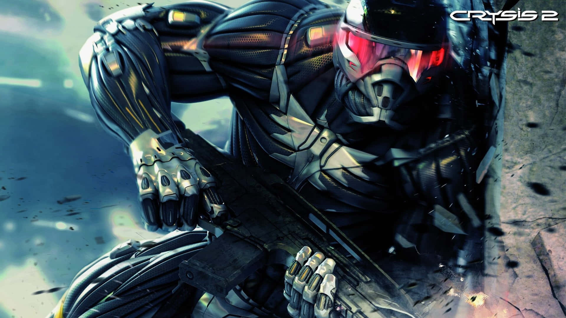 Crysis 4k Armor Holding Gun Background