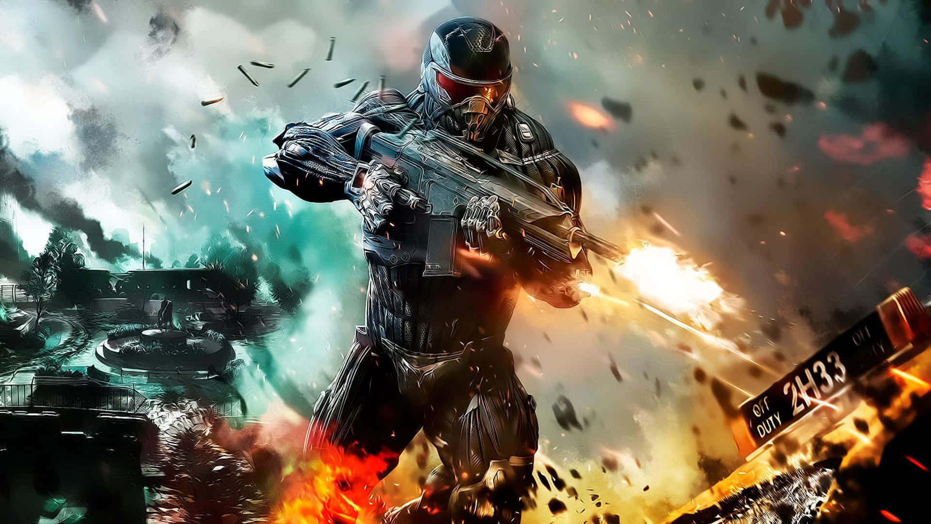Crysis Nanosuit Soldier Action Background