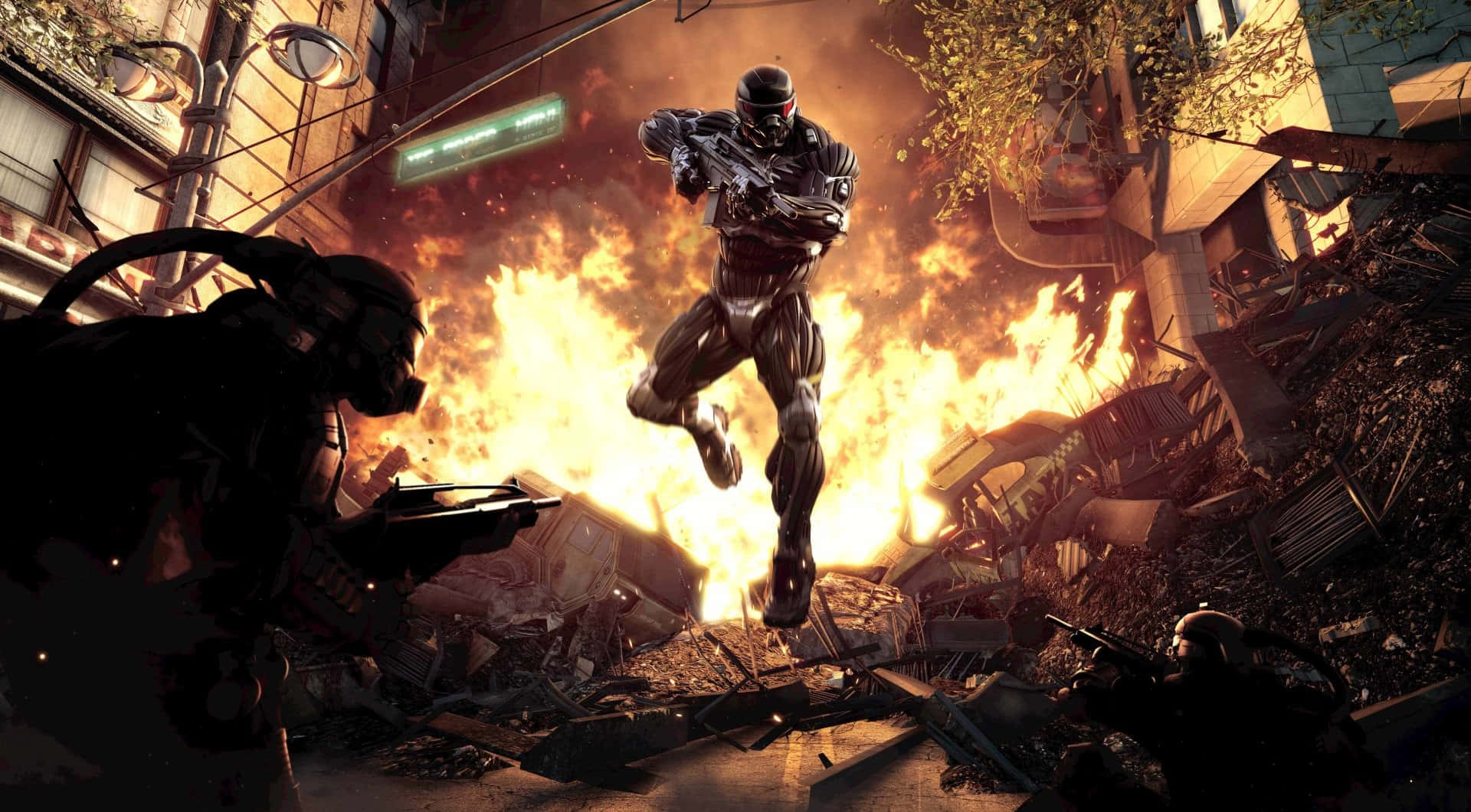 Crysis Nanosuit Soldier Action Background