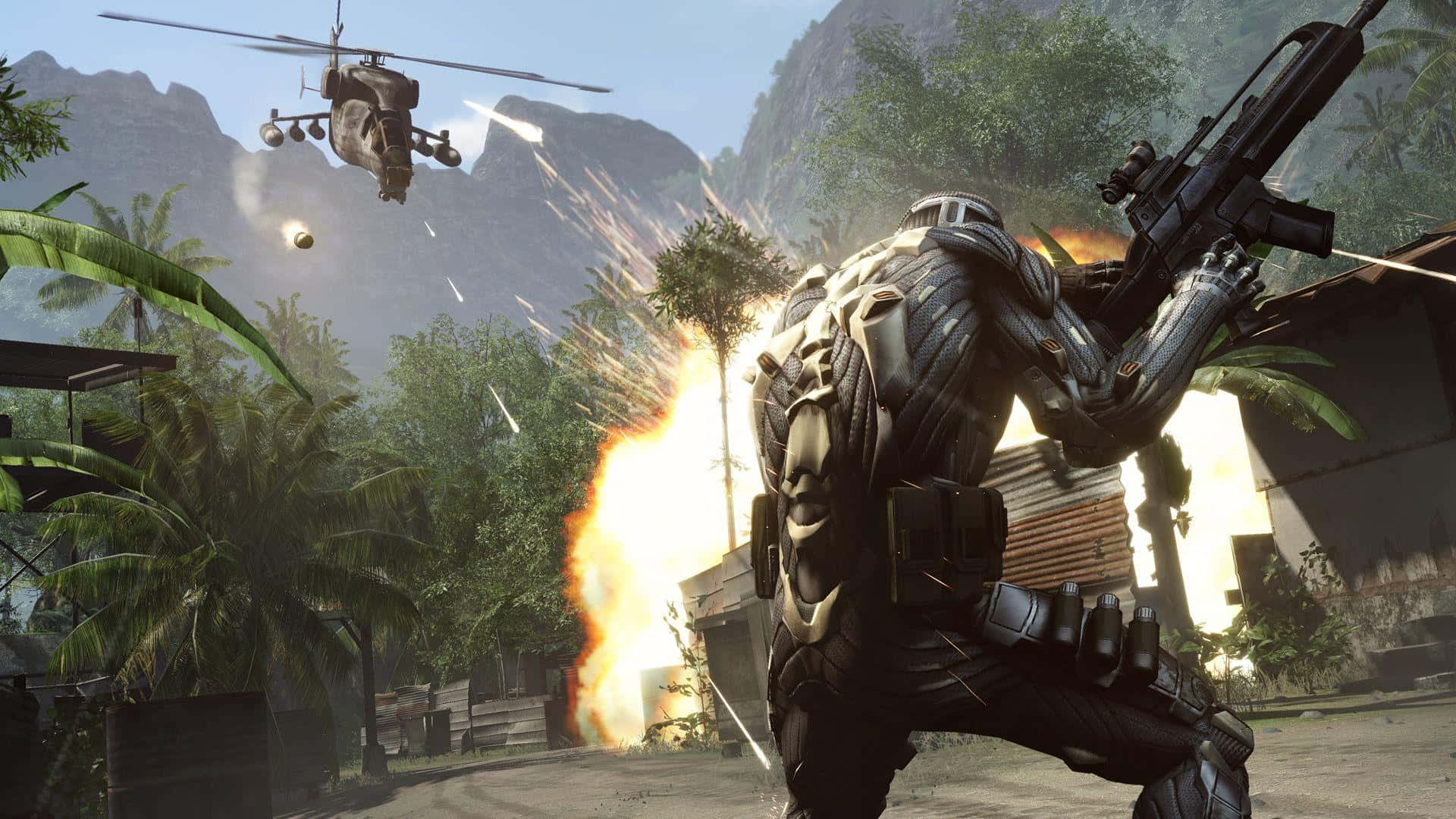 Crysis Nanosuit Soldier Combat Background