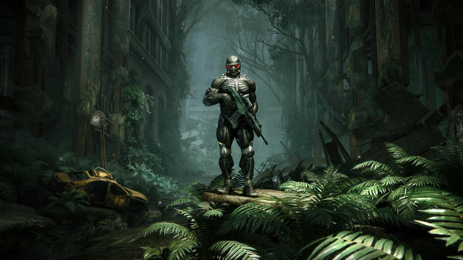 Crysis Nanosuit Soldierin Jungle Background