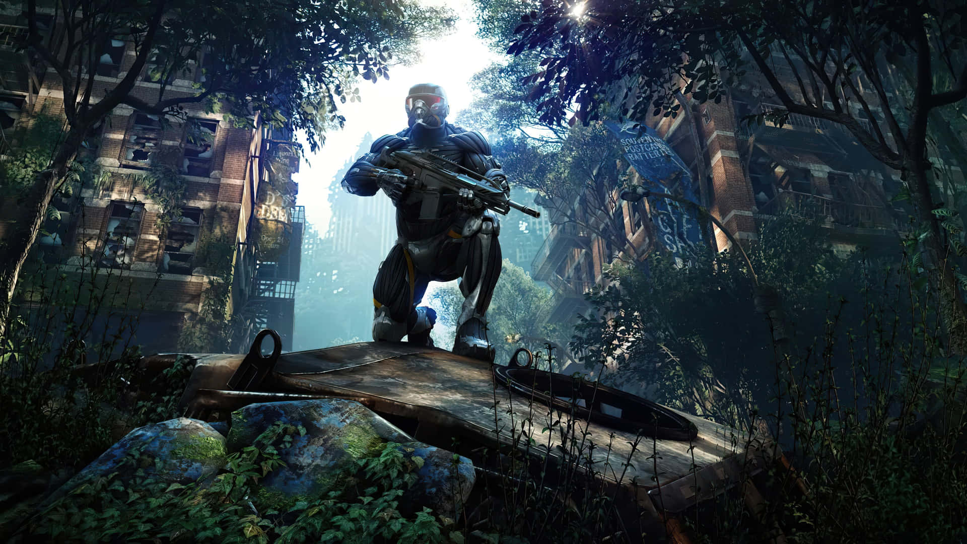Crysis Nanosuit Soldierin Jungle Background