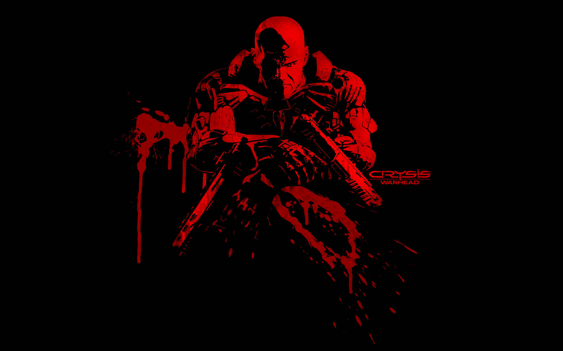 Crysis Warhead Character In Red Background