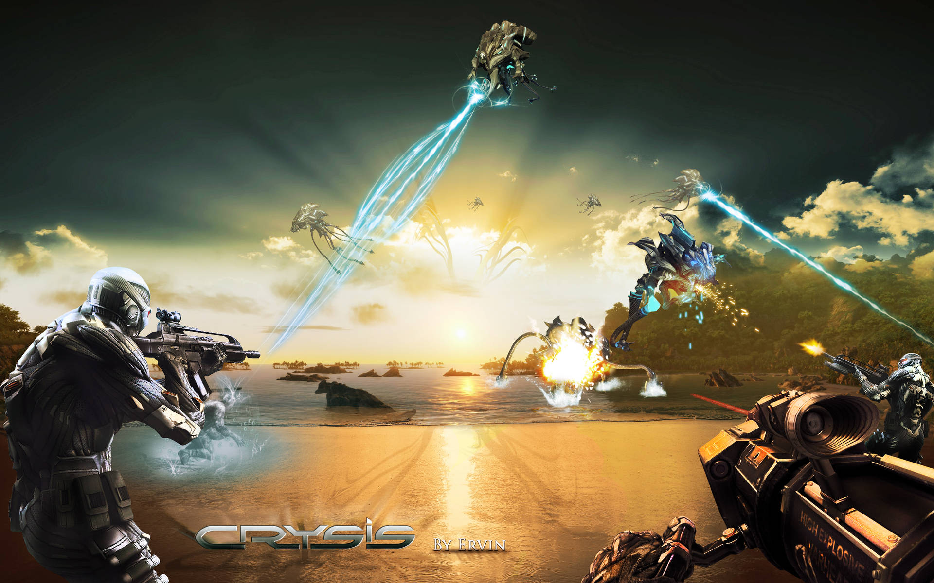 Crysis Warhead Flying Creatures Background