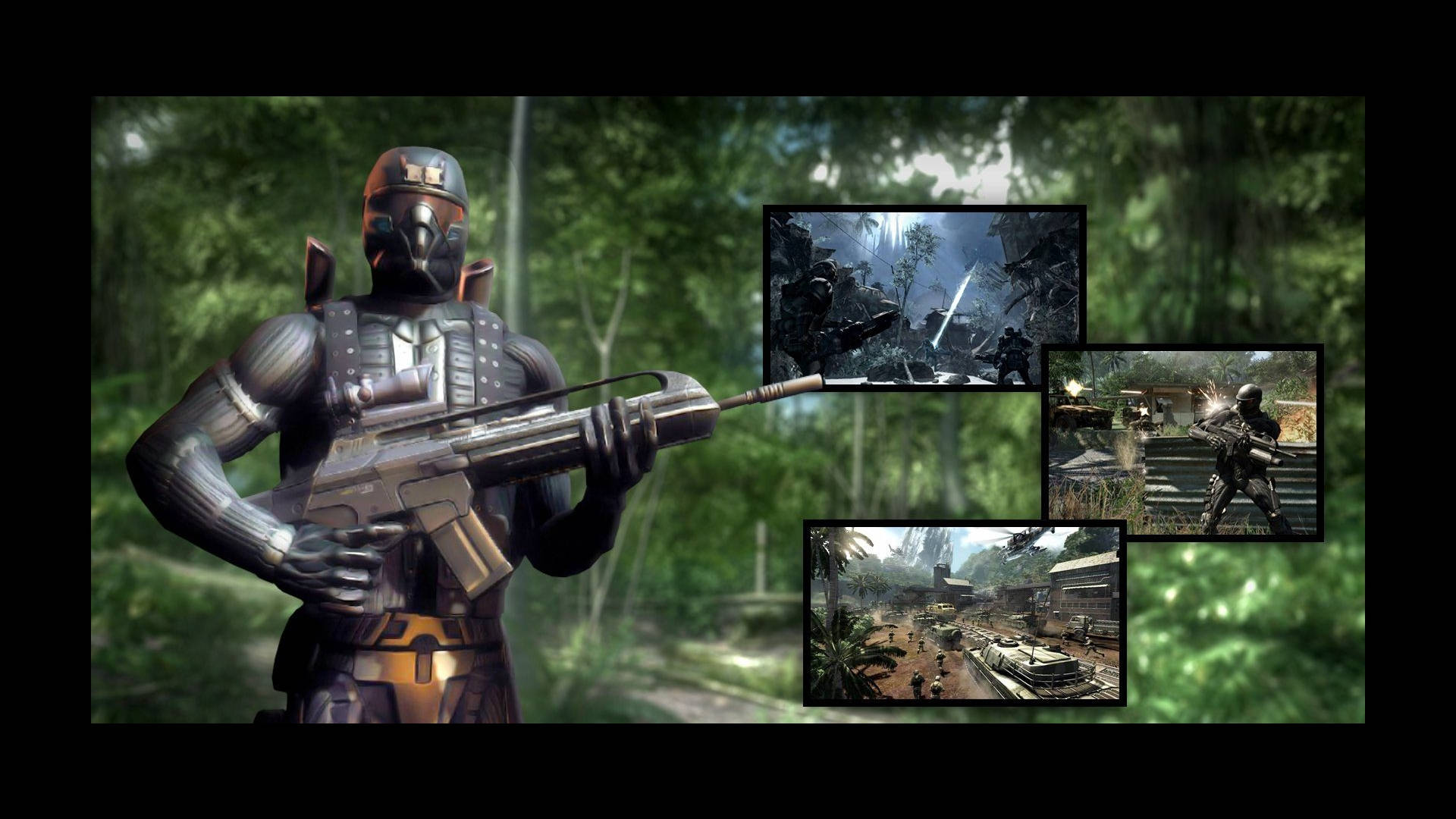 Crysis Warhead Jungle And Frames Background
