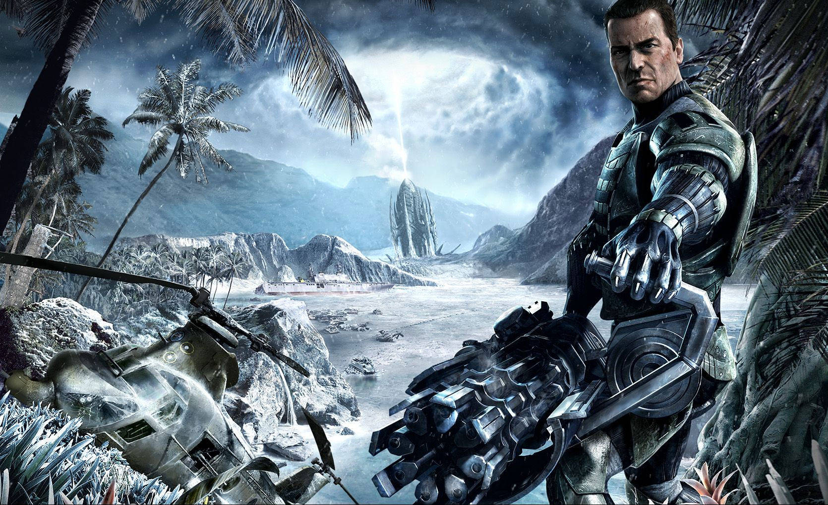 Crysis Warhead Snow Scene Background