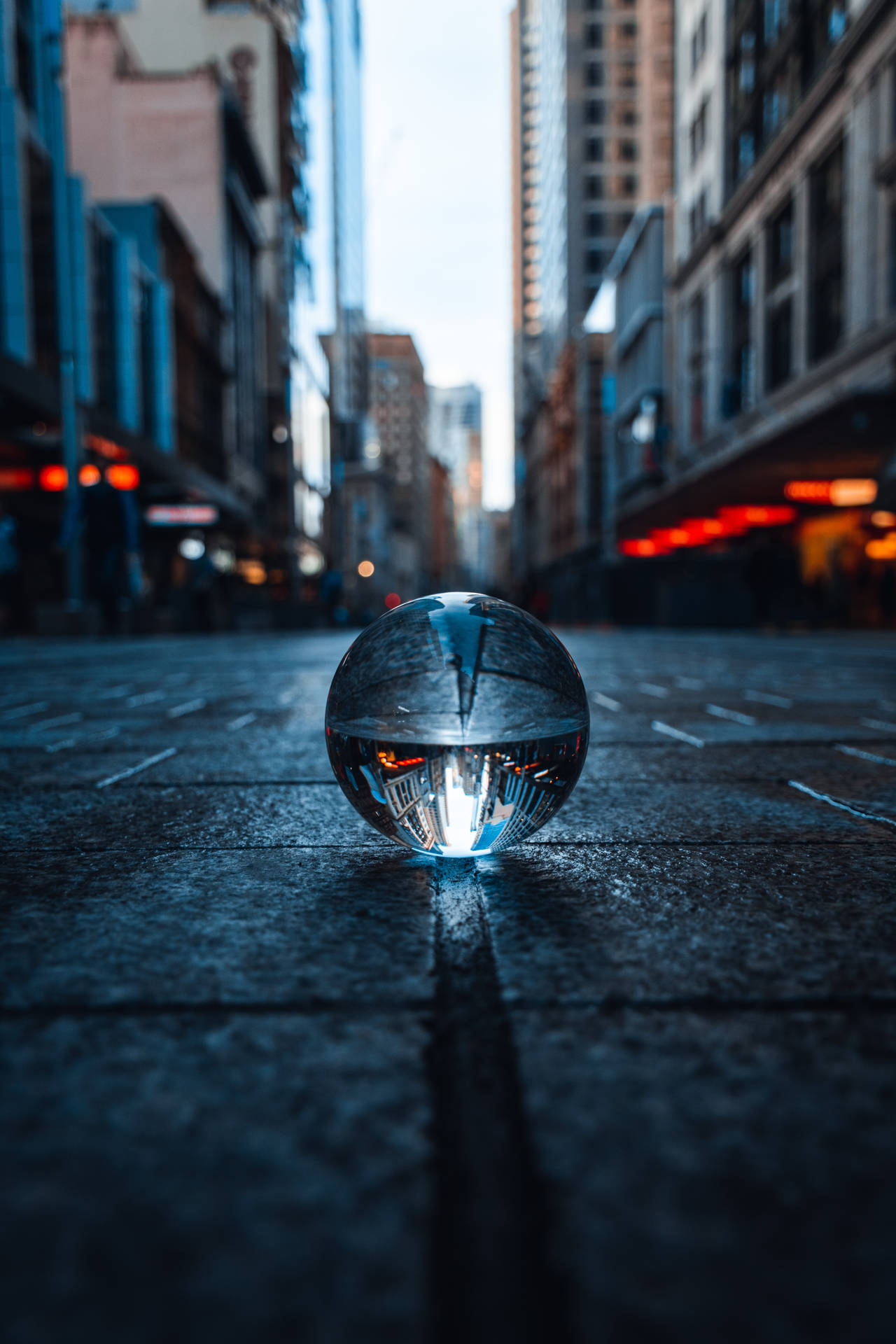Crystal Ball Globe Reflection Background