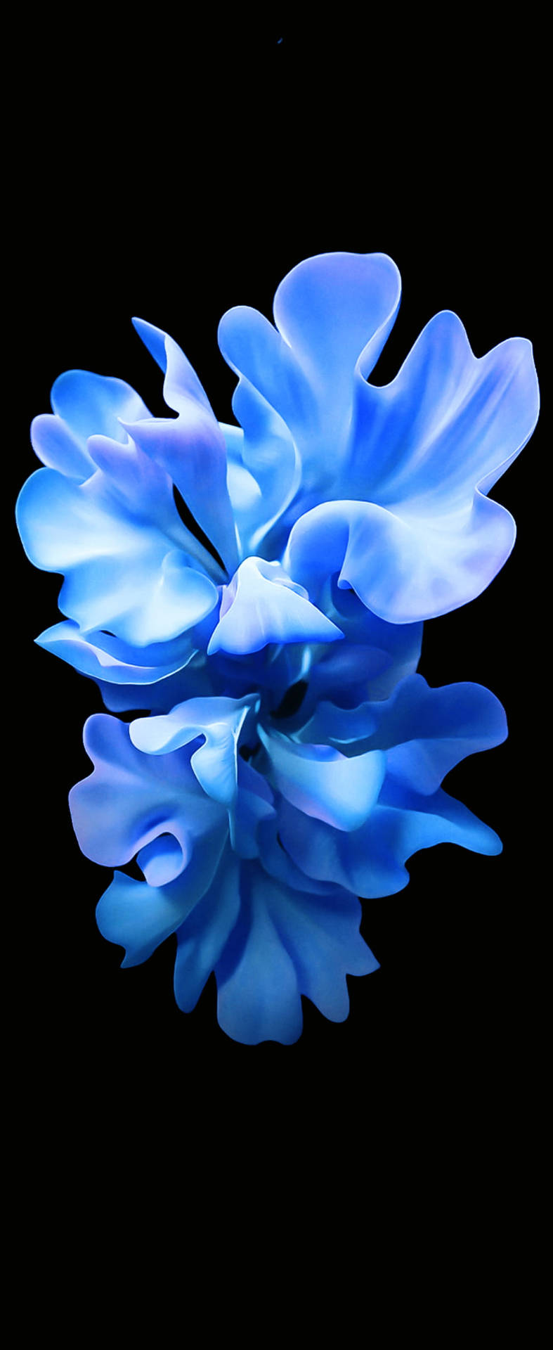 Crystal Blue Flower For Samsung S20 Fe Background