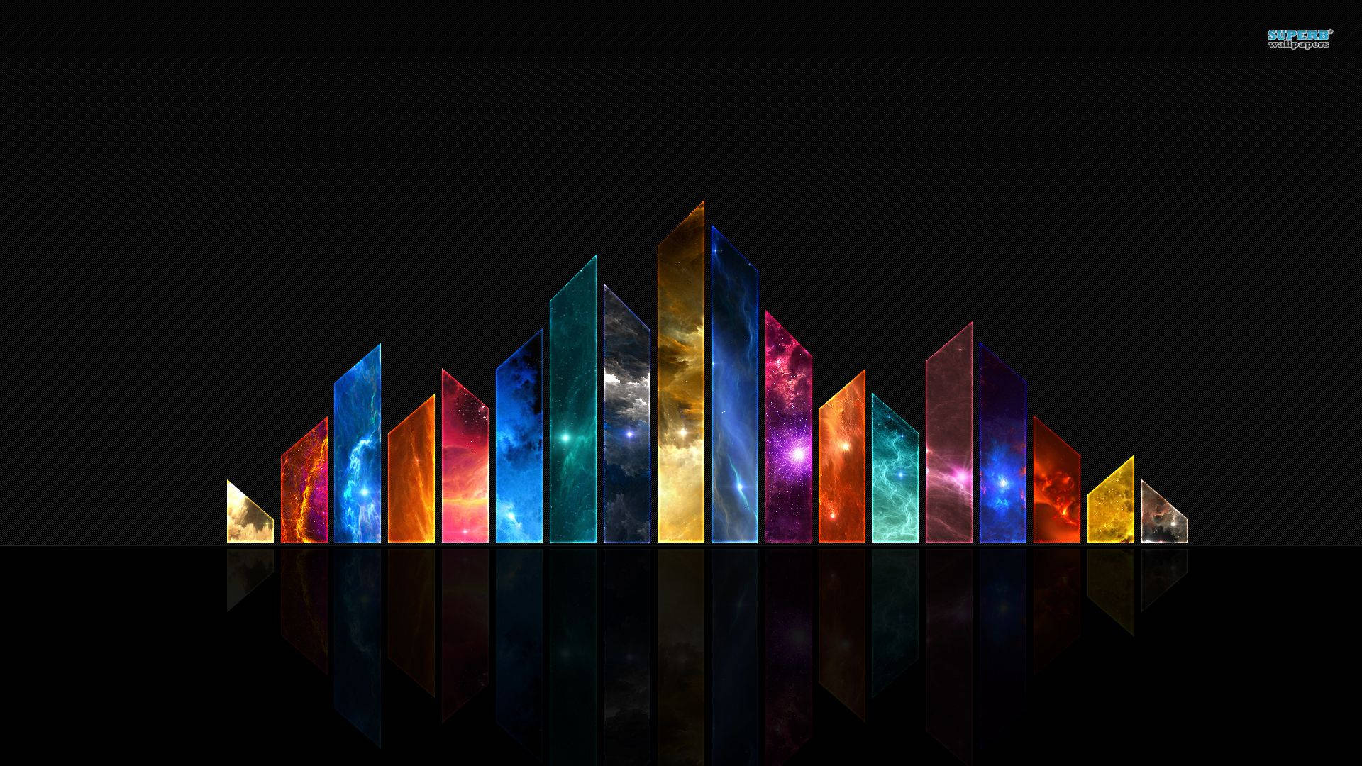 Crystal Colorful Galaxy Background