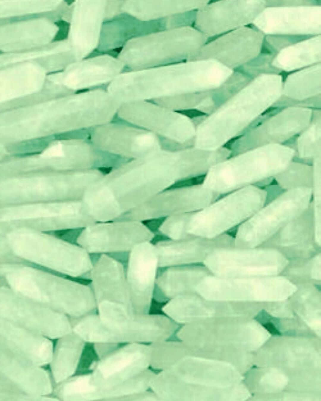 Crystal Cute Mint Green Aesthetic Background