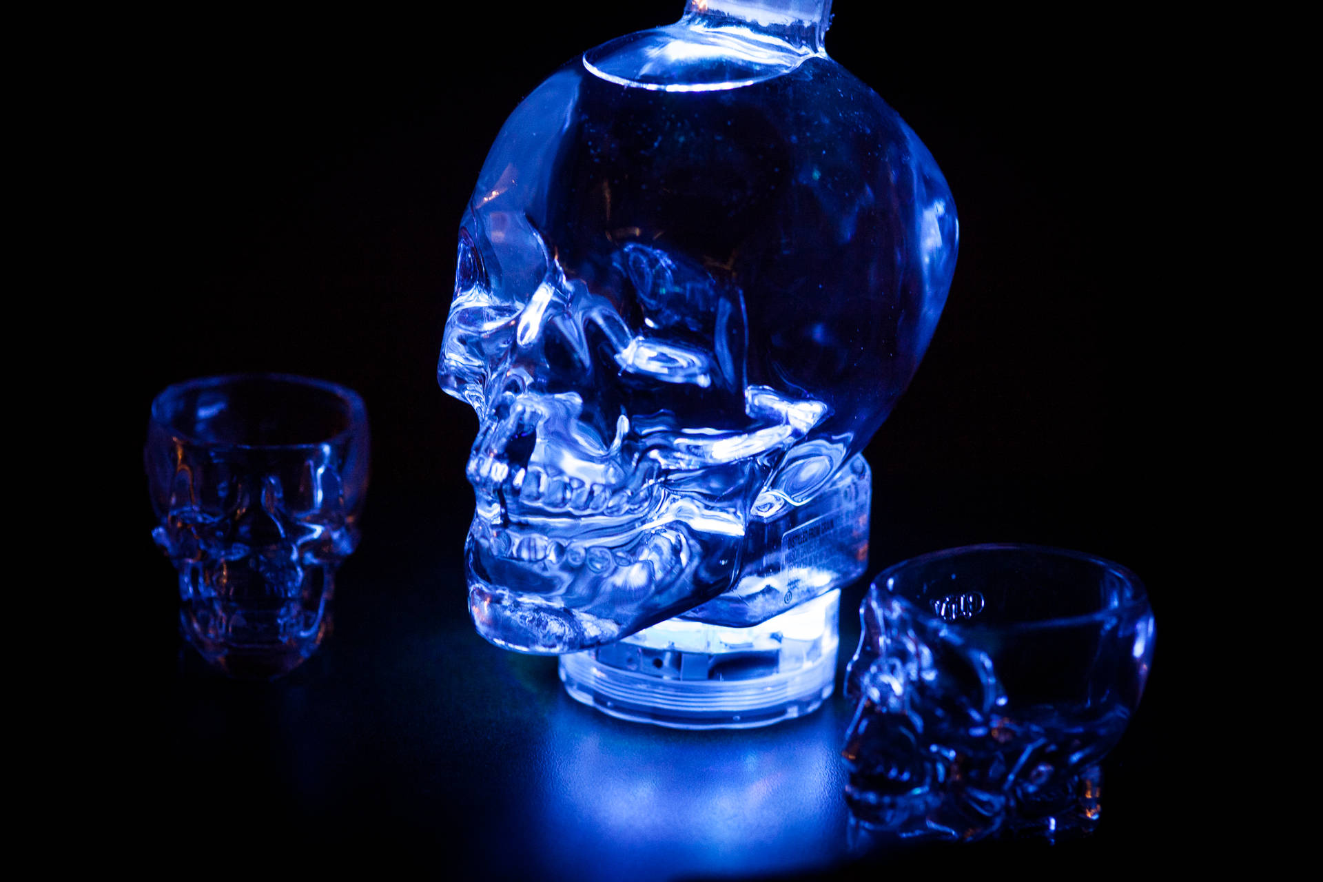 Crystal Head Vodka In Blue Light