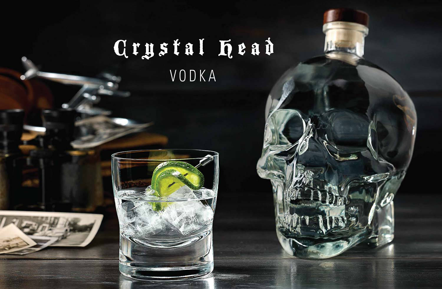 Crystal Head Vodka Mojito Cocktail Background