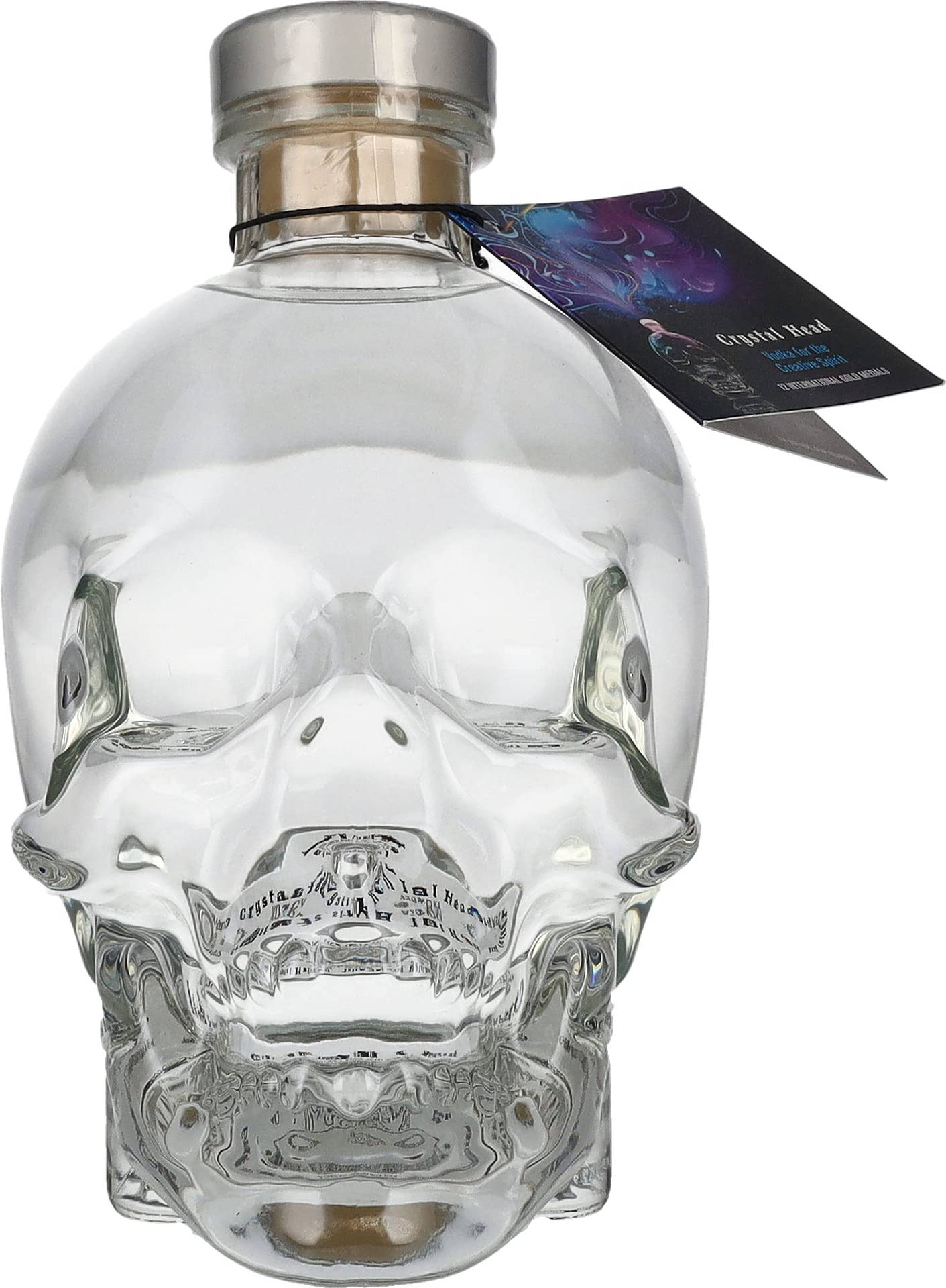 Crystal Head Vodka With A Tag Background