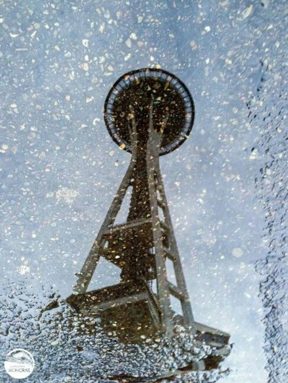 Crystal-like Seattle Rain Background