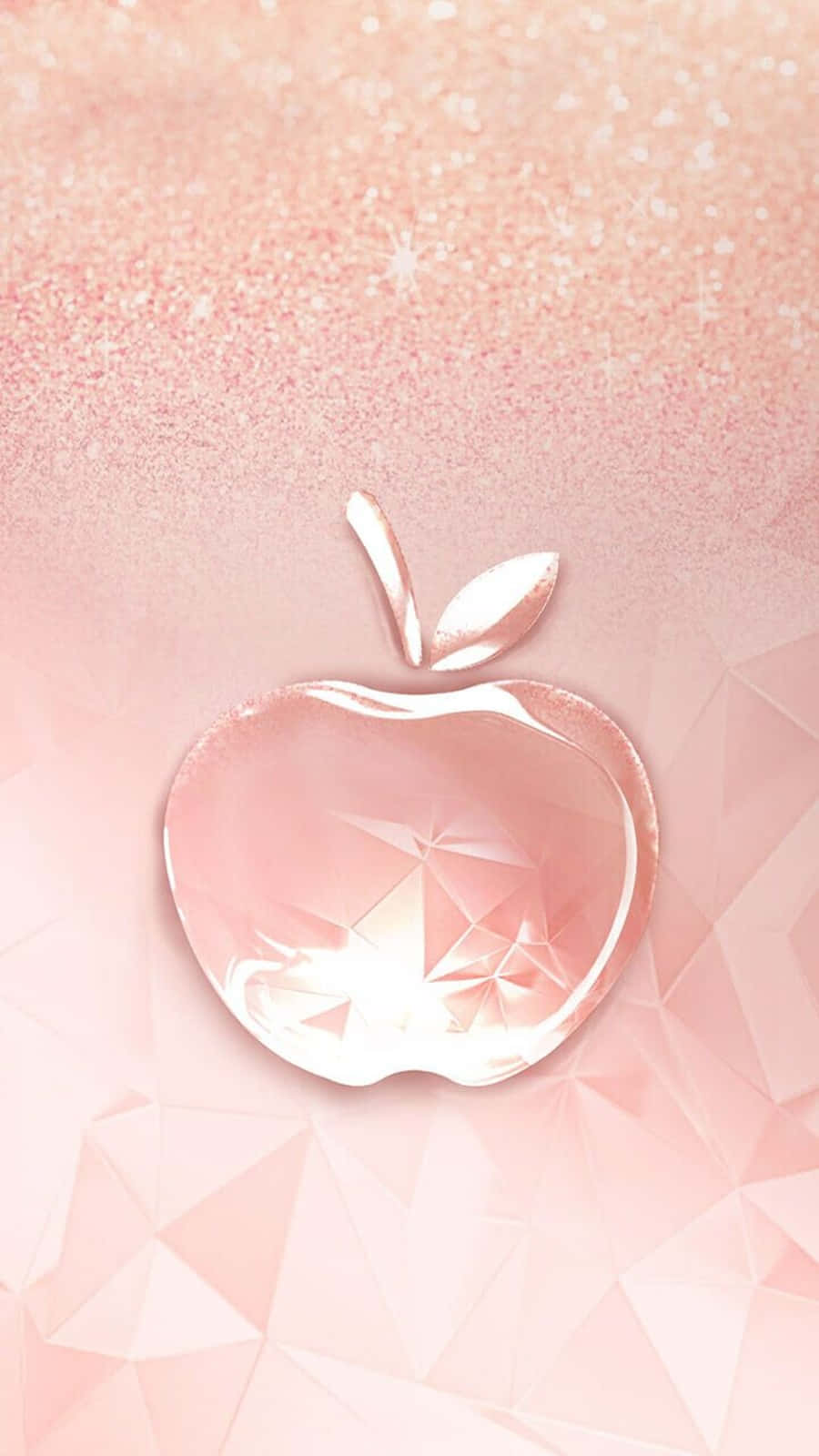 Crystal Rose Gold Apple Background