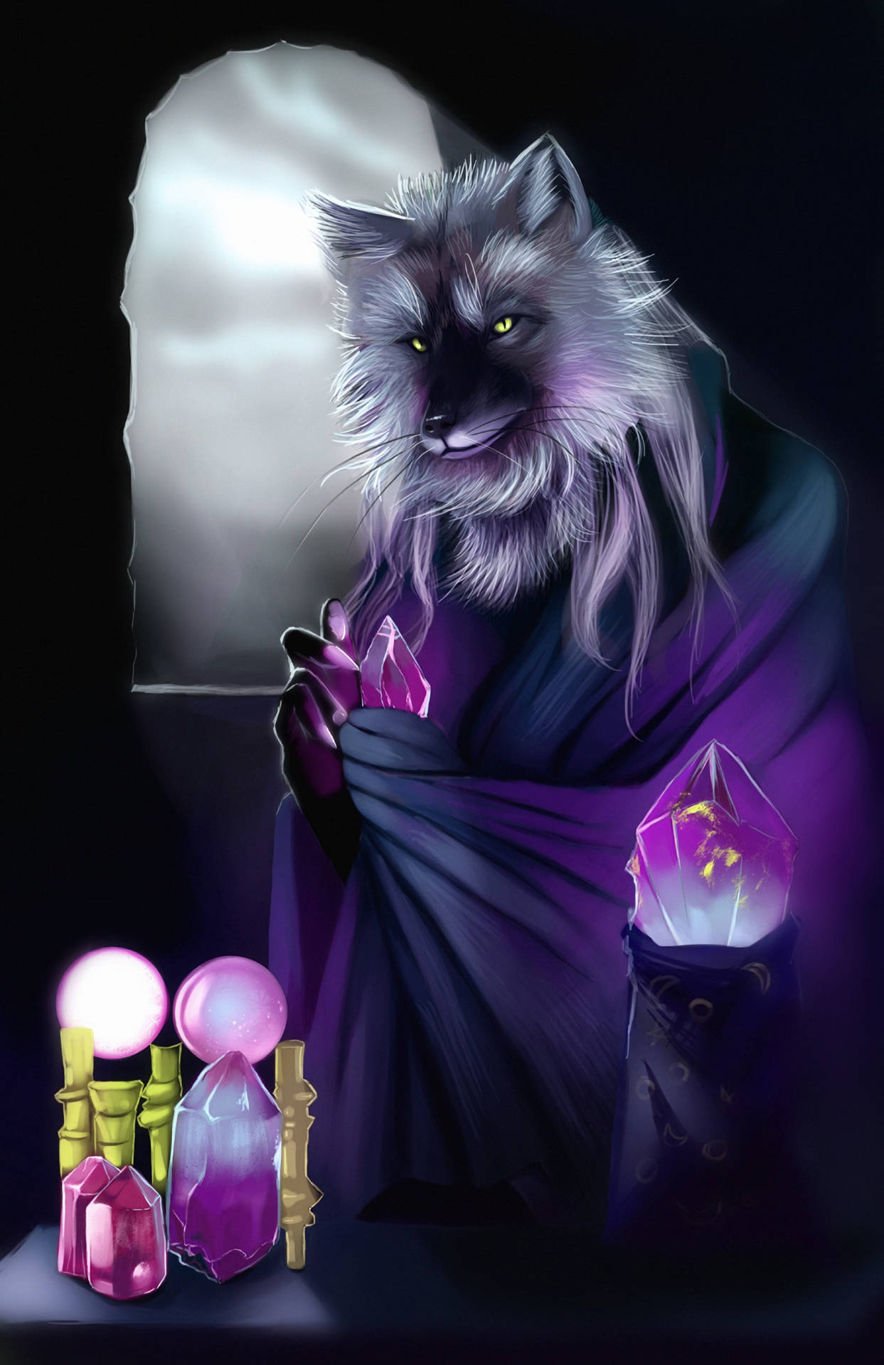 Crystal Wolf Alchemist Background