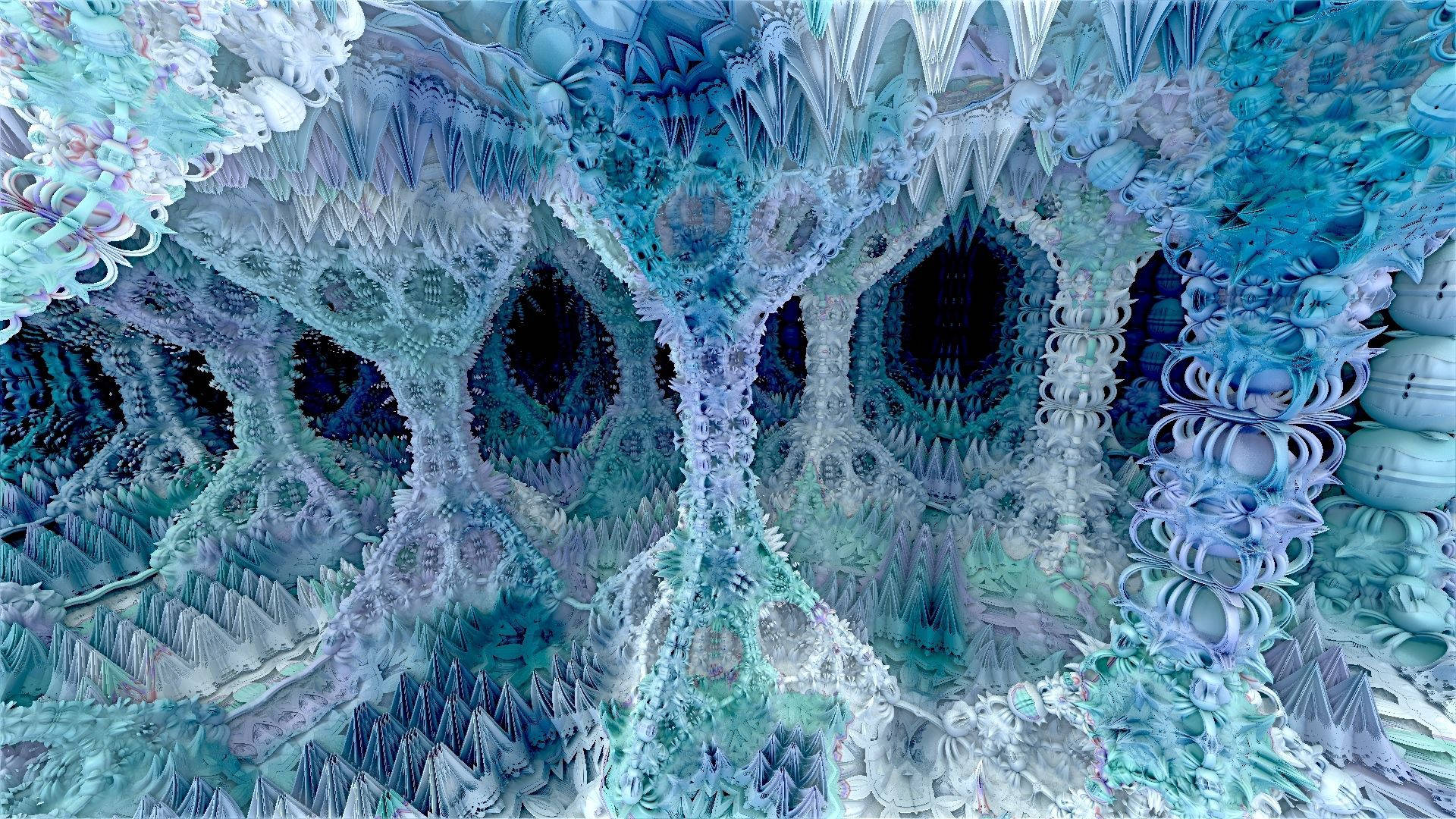 Crystalline Inspired Fractal Design Background