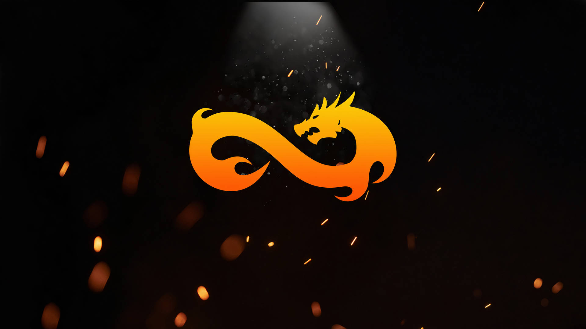 Cs Go Gradient Orange Logo Background