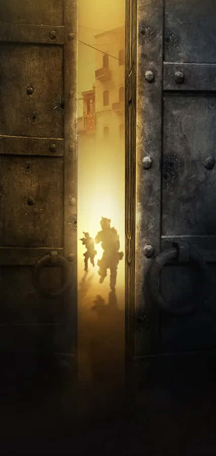 Cs Go Mobile Soldiers Large Metal Door Background