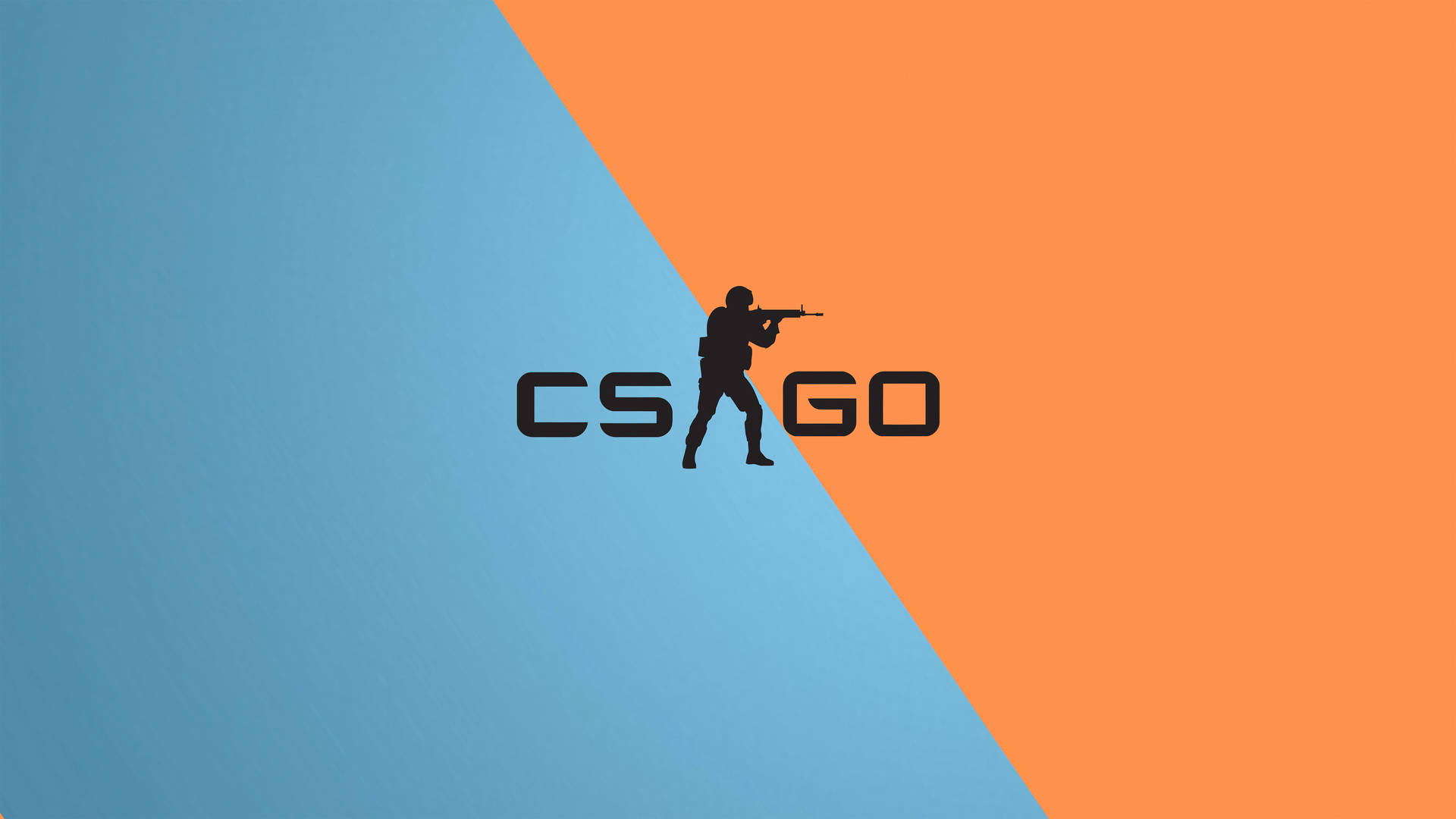 Cs Go Orange And Blue Background Background