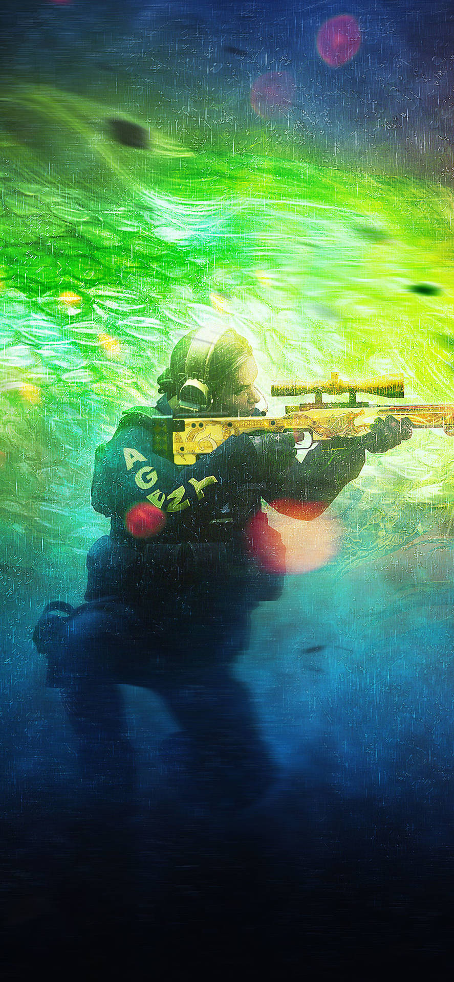 Cs Go Soldier Aiming Sniper Iphone Background