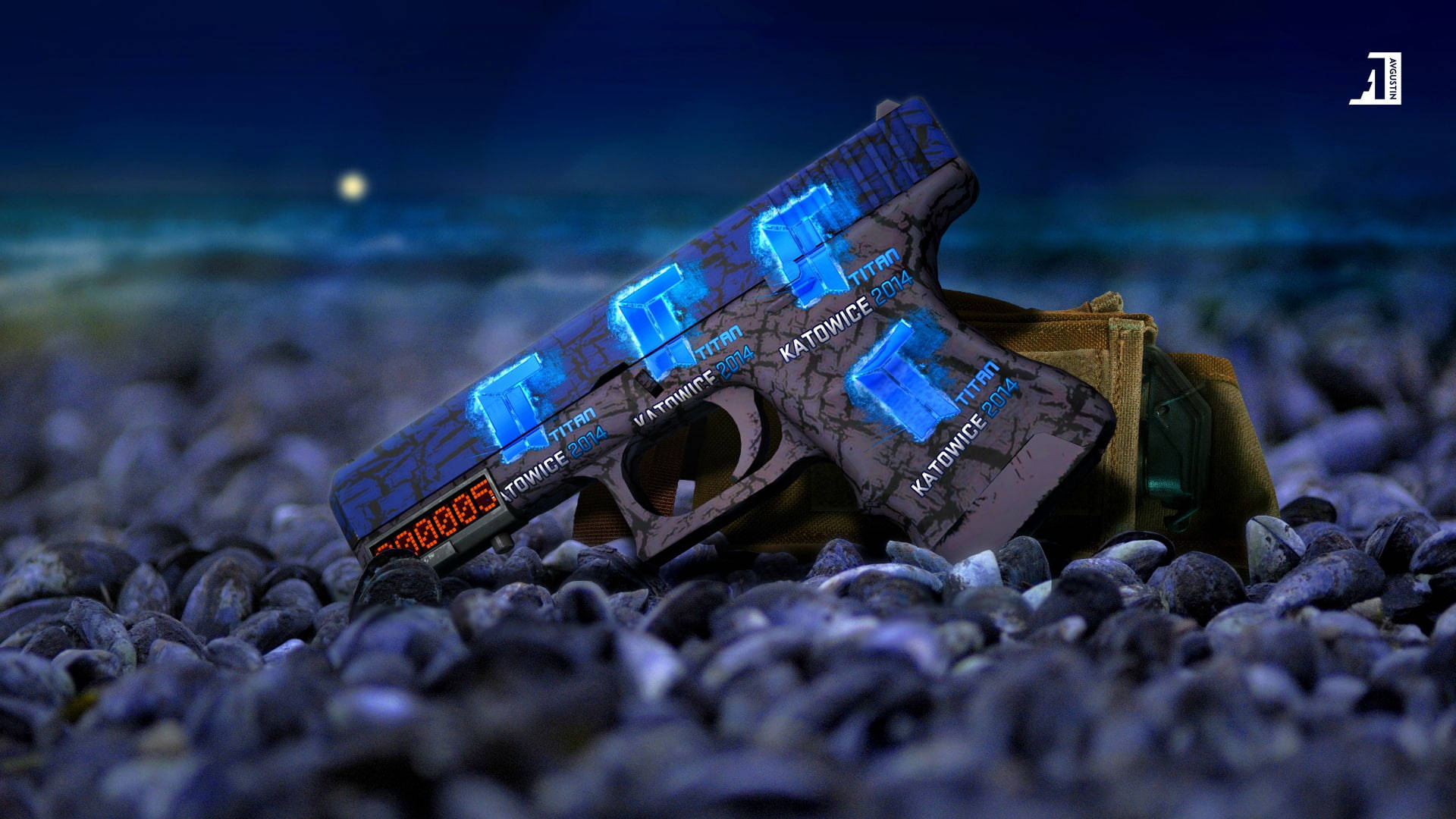 Cs Go Twilight Halo Glock-18 Background