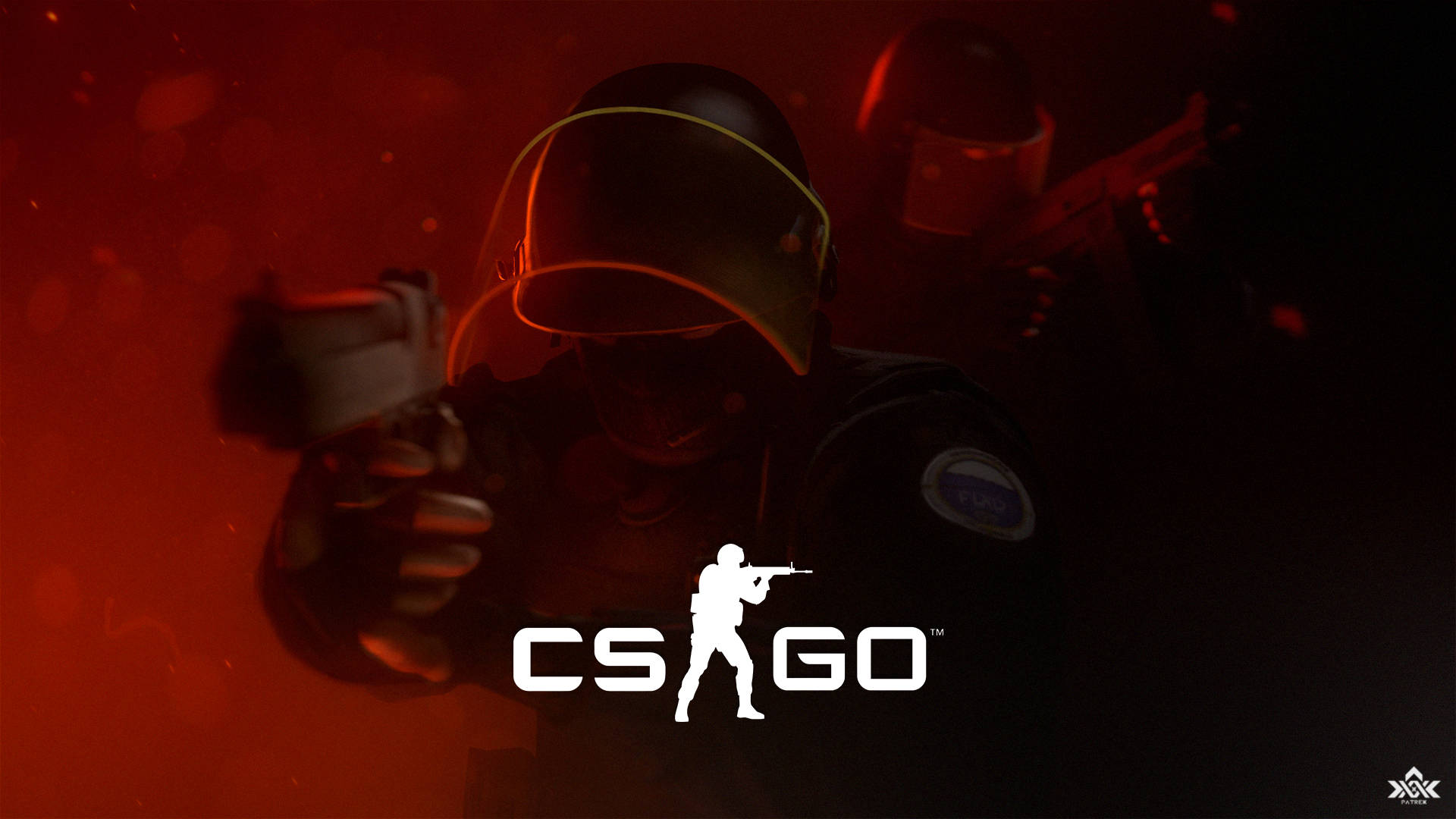 Cs Go Two Soldiers Red Background Background