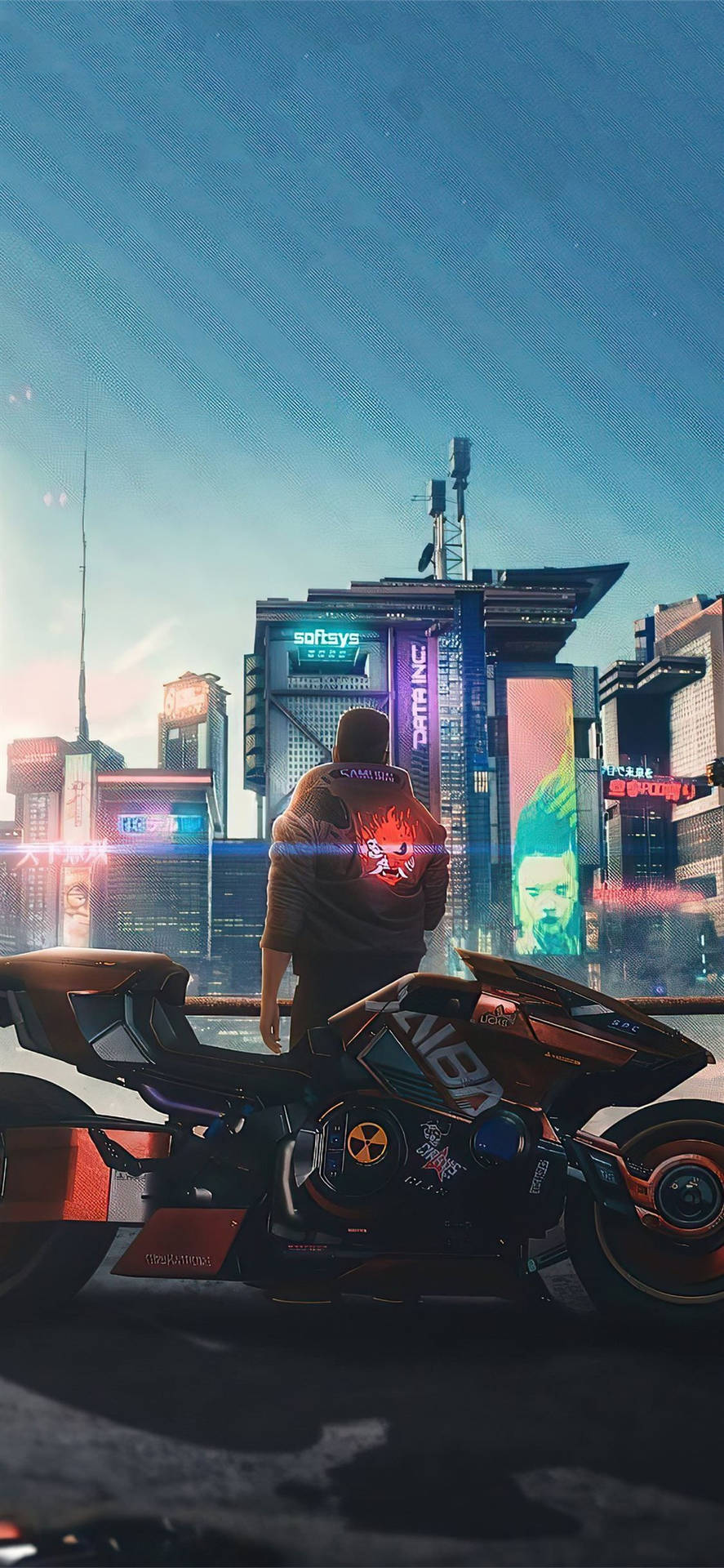 Ct-3x Motorcycle Cyberpunk 2077 Iphone Background
