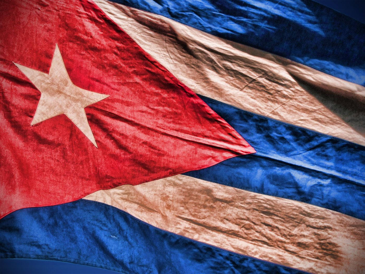 Cuban Flag Old Vintage Background