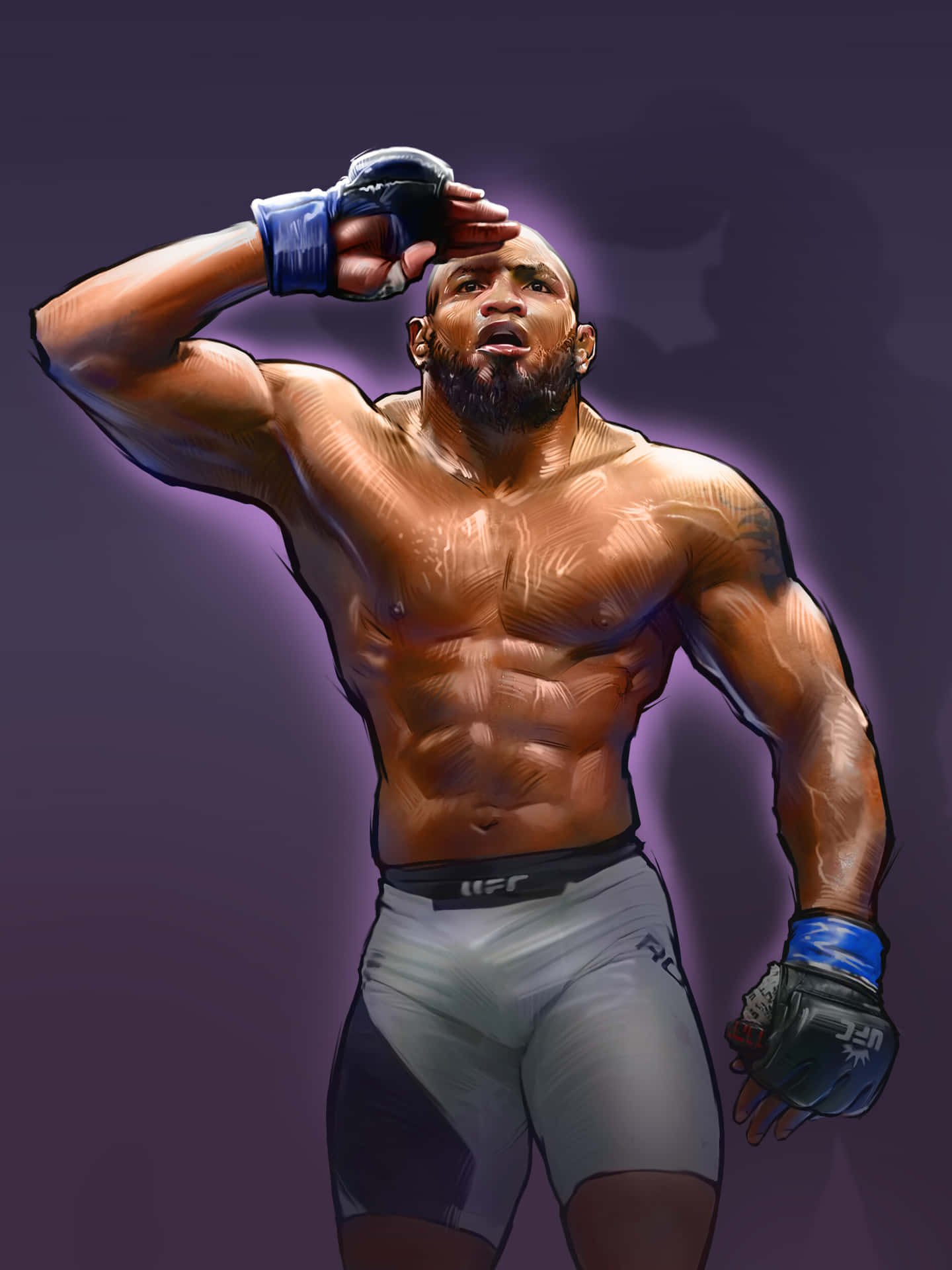 Cuban Mixed Martial Artist Yoel Romero Digital Art Background