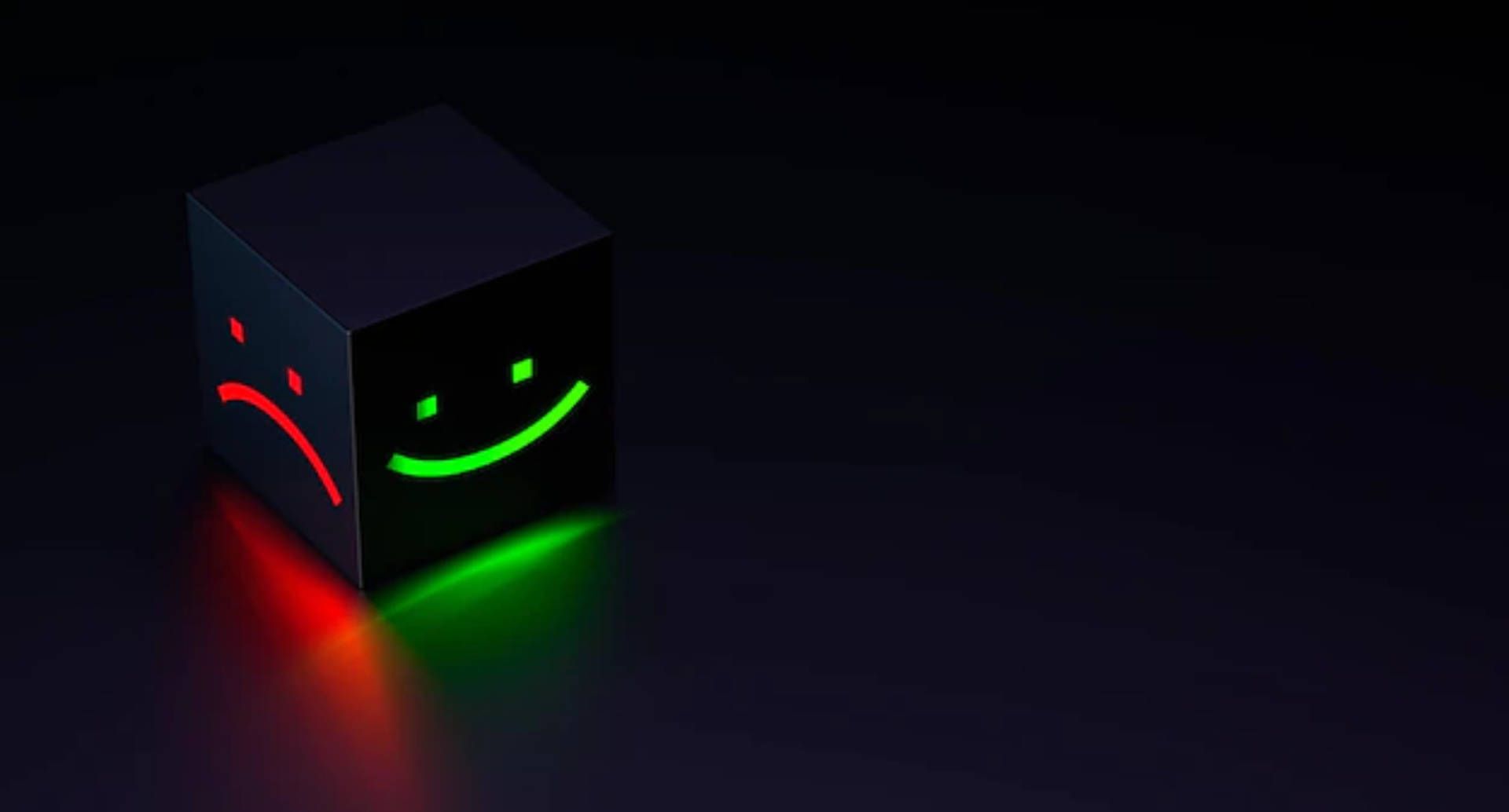 Cube Neon Smile Background