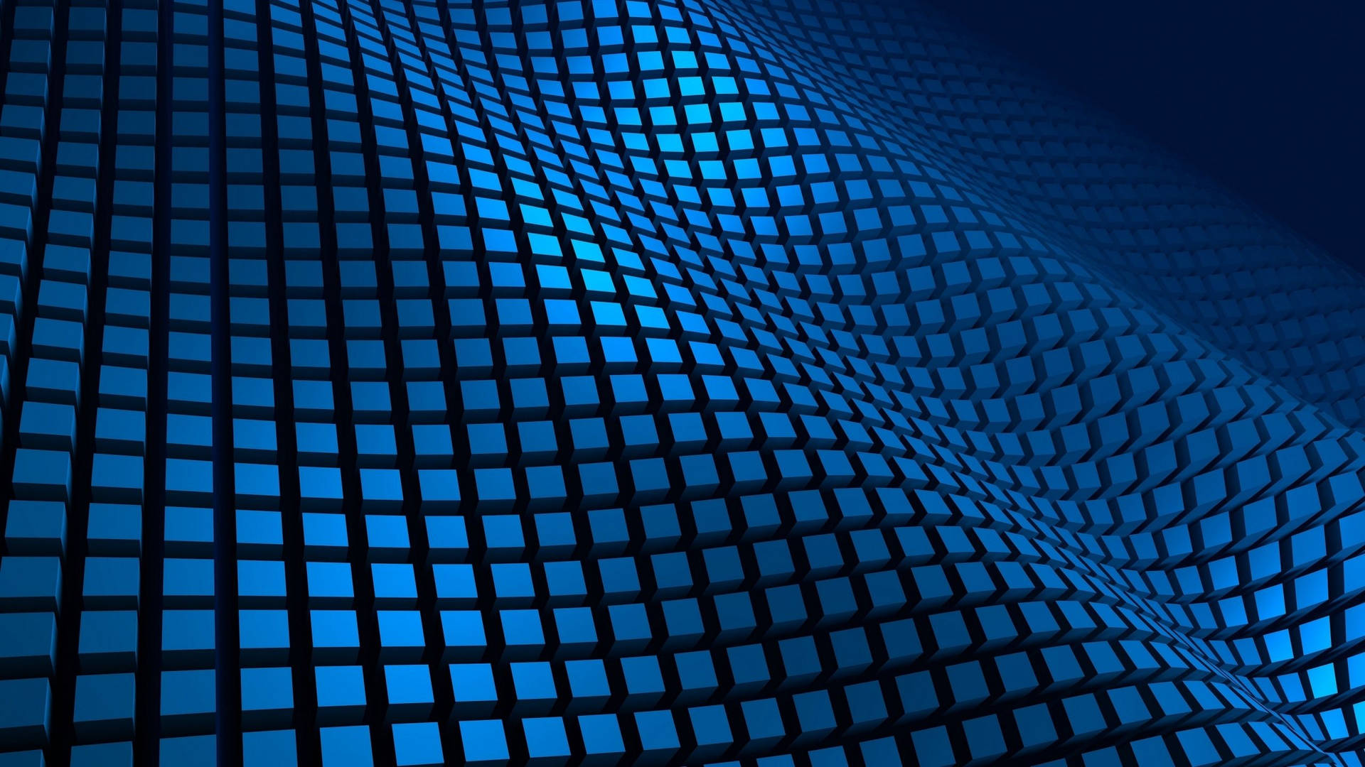 Cubes Forming Blue Checkered Background